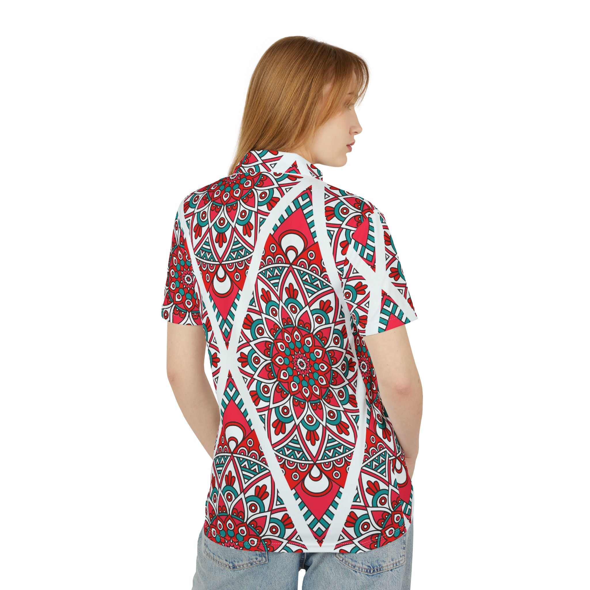 Boho Mandala Energy – Sacred Pattern Polo