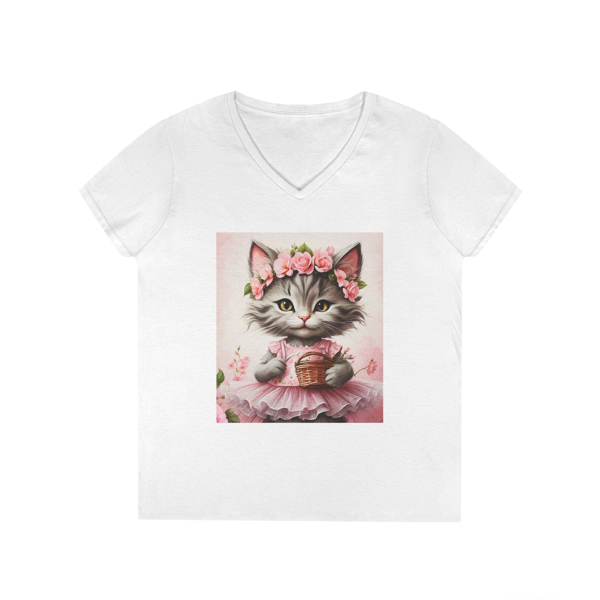 Petal Princess Kitten – Floral Charm Tee