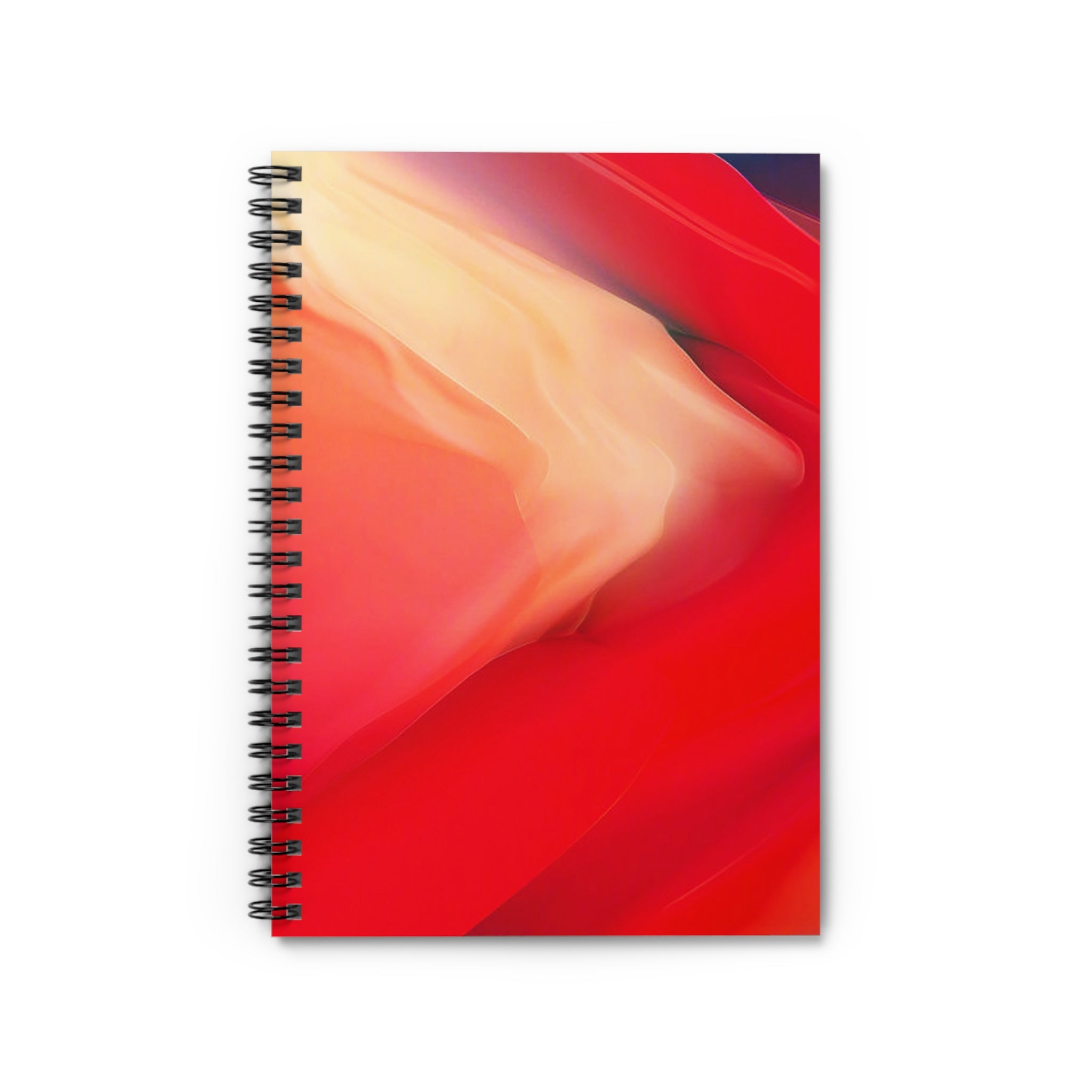 Crimson Flow Spiral Notebook – Bold Red Abstract Energy Journal (6” x 8”)