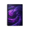 Amethyst Vortex Spiral Notebook – Dark Abstract Galaxy Journal (6” x 8”)