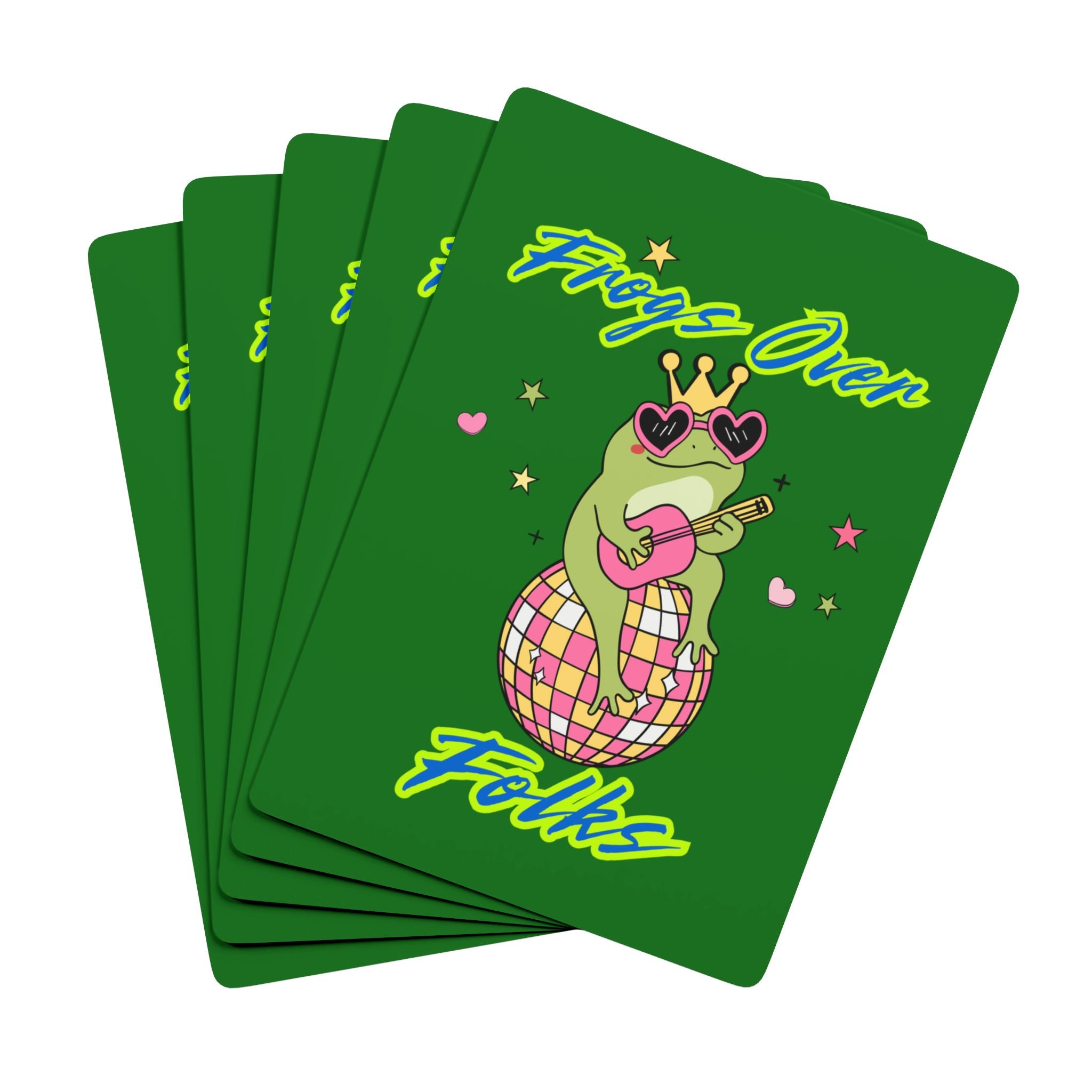 Frogs Over Folks Playing Cards – Cute Chaos Deck