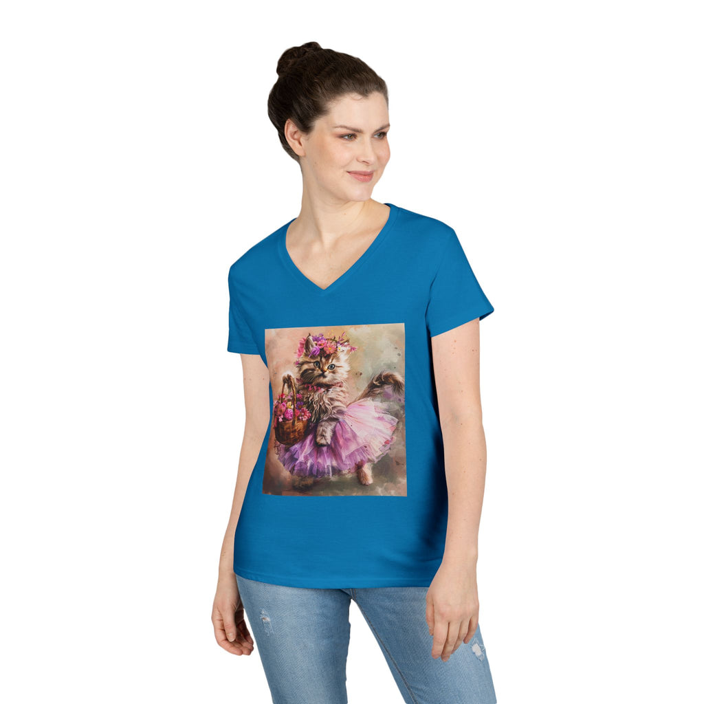 Blushing Petal Kitten – Twirl & Bloom Tee