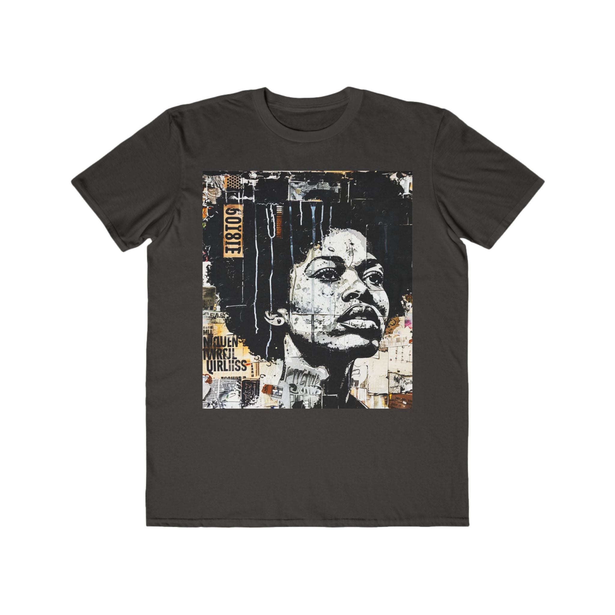 Afro Street Art Portrait T-Shirt — Urban Vintage Collage Tee