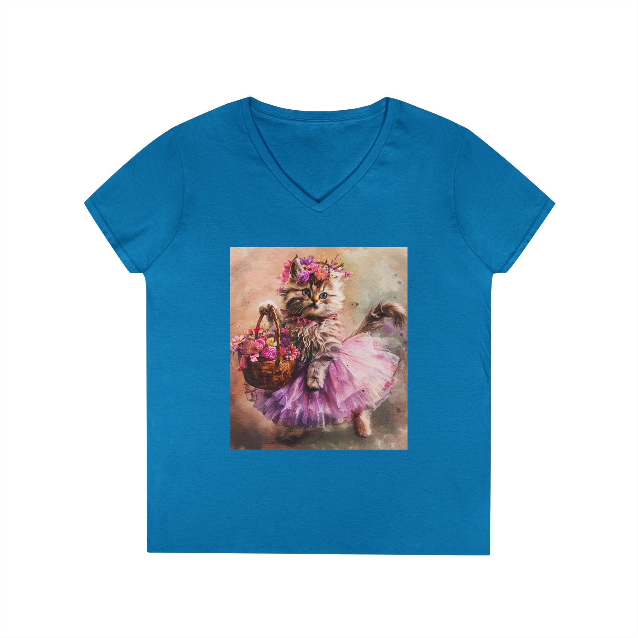 Blushing Petal Kitten – Twirl & Bloom Tee