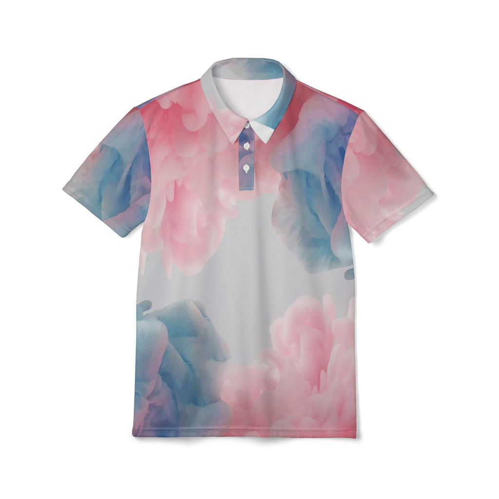 Cloud Bloom Polo – Soft Mist Luxe Shirt