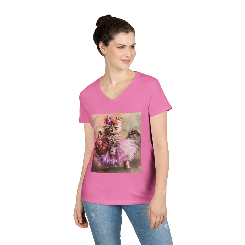 Blushing Petal Kitten – Twirl & Bloom Tee