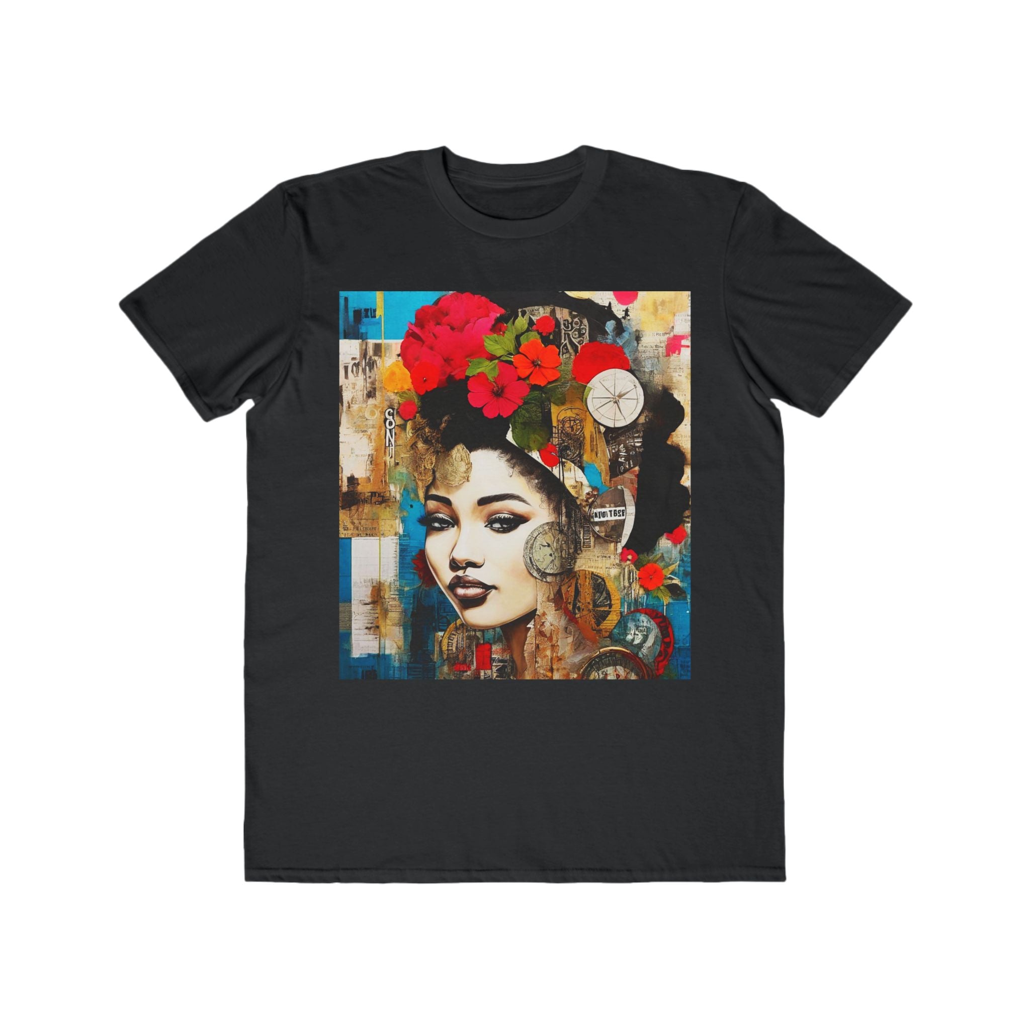 Blooming Heritage – Floral Crown Collage Art T-Shirt