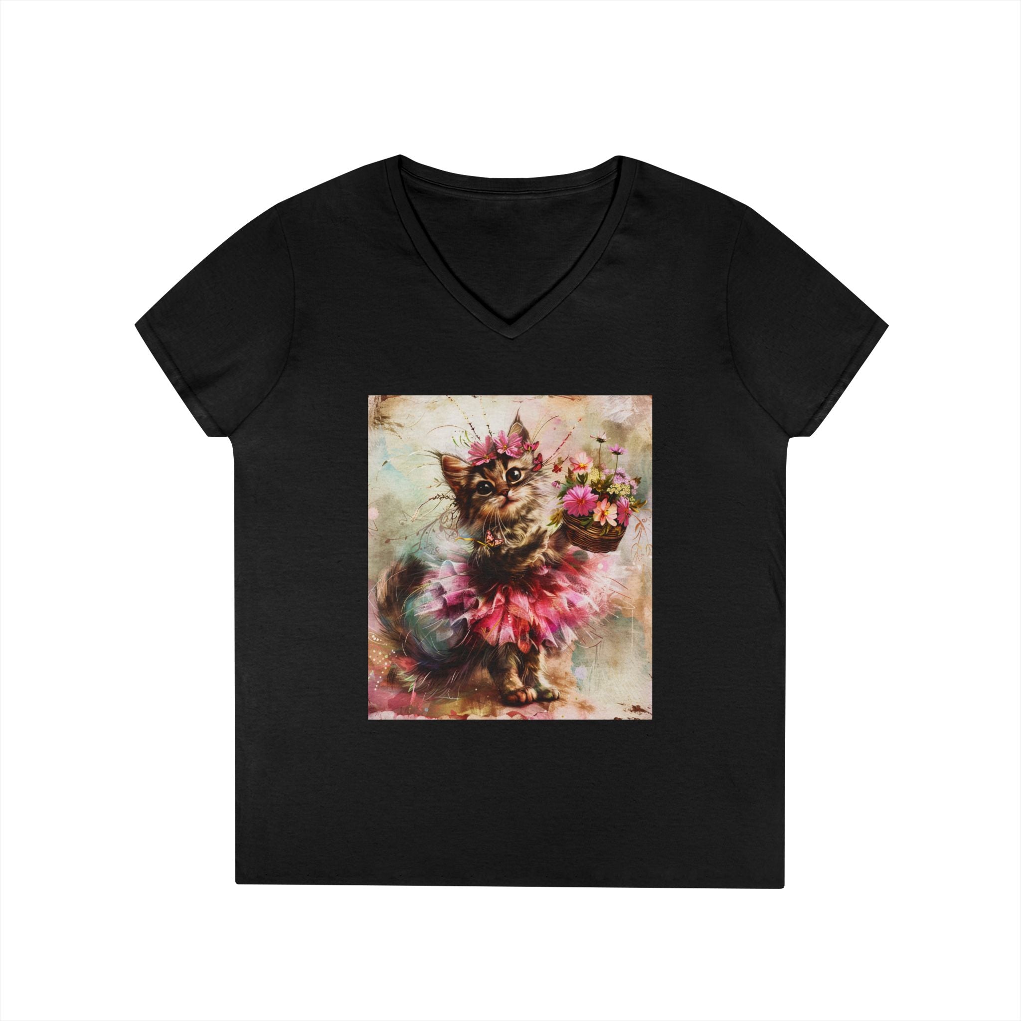Rosy Whirl Kitten – Garden Twirl Tee