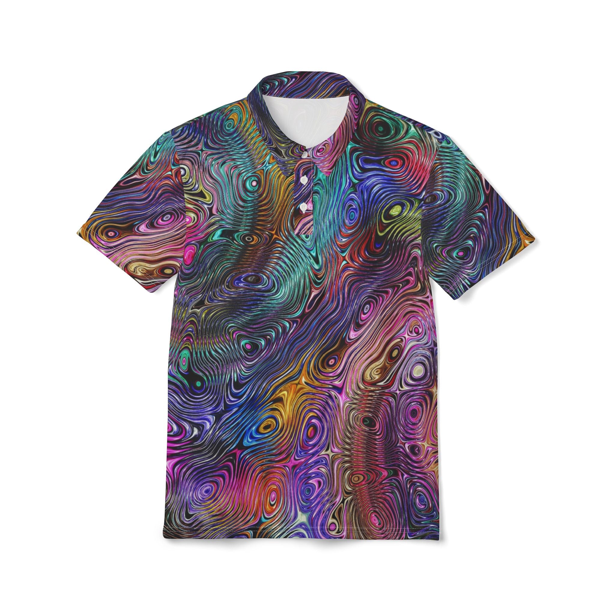 Psychedelic Pulse – Liquid Color Polo