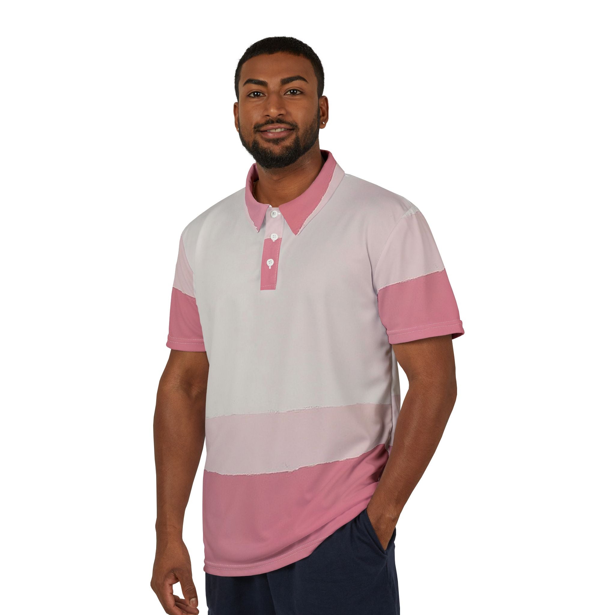Blush Fade Polo – Soft Minimal Luxury Shirt