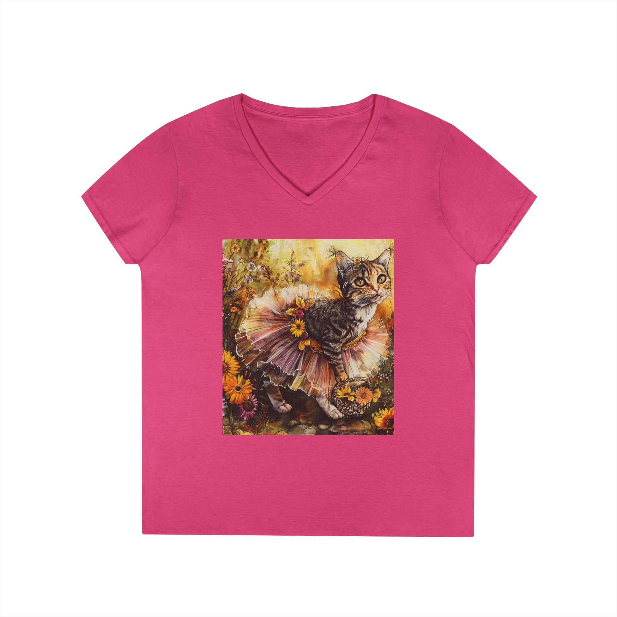 Golden Harvest Kitten – Autumn Bloom Tee