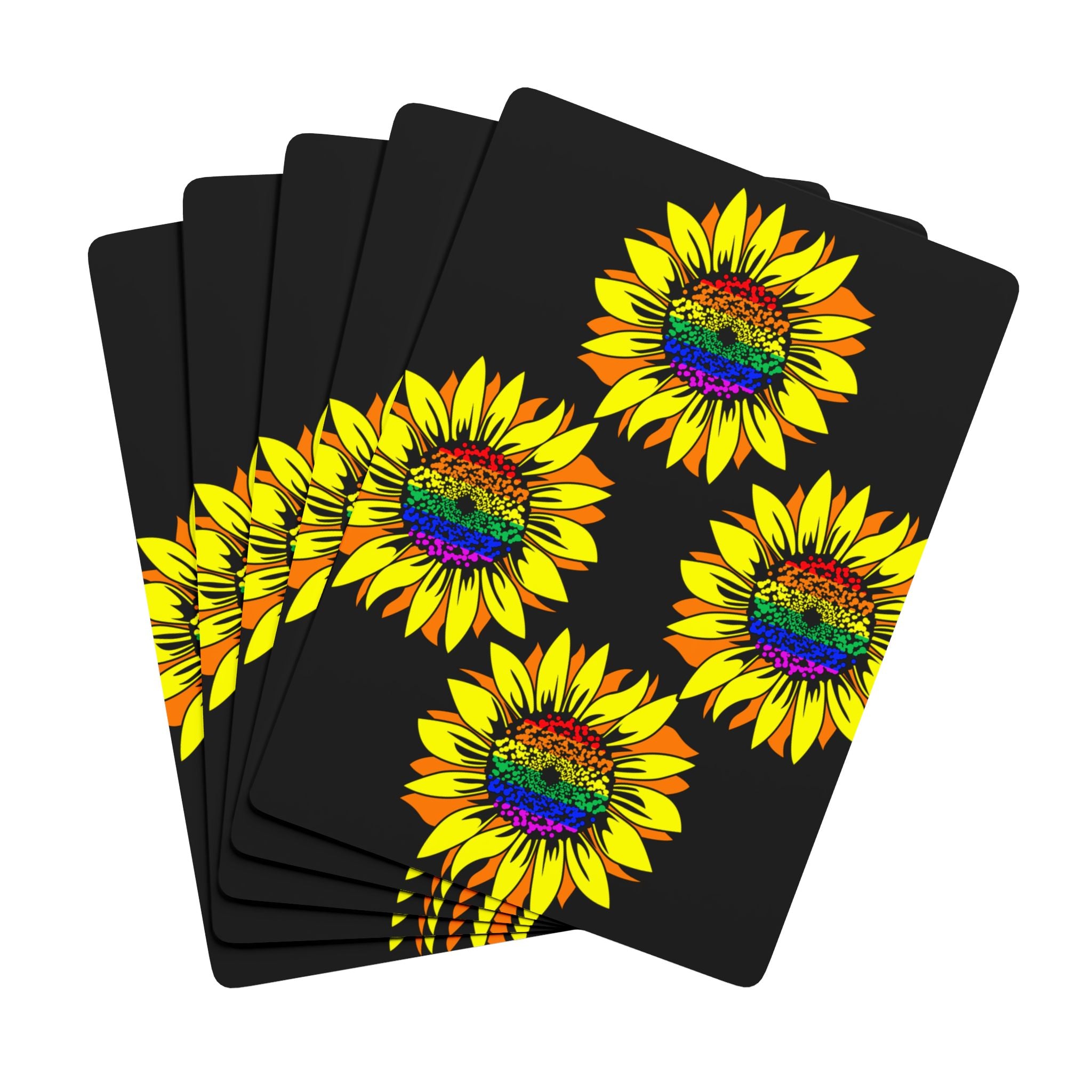 Sunburst Pride Playing Cards – Bold Floral Deck