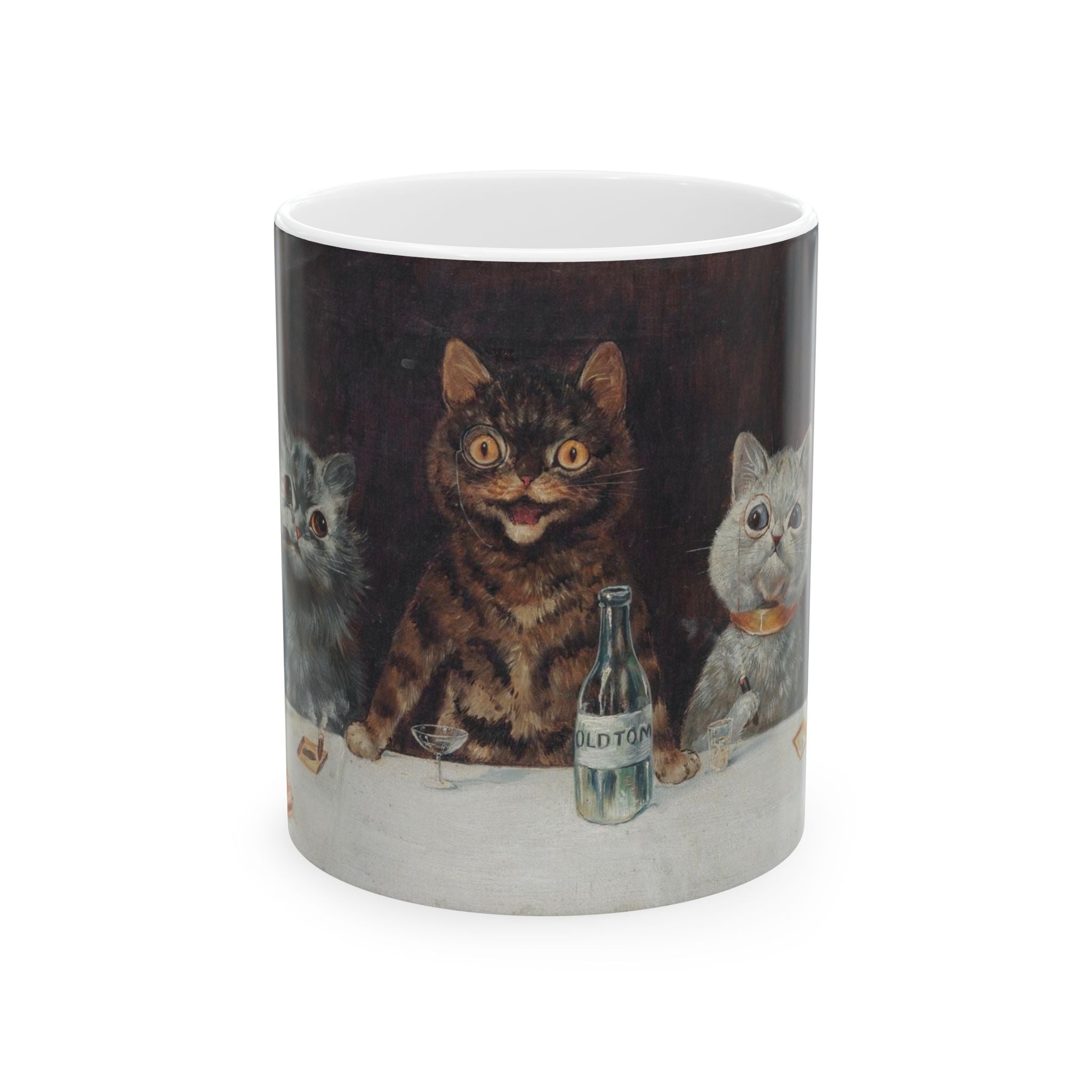 Bad Decisions Club Cat Mug – Vintage Funny Cat Art Coffee Cup