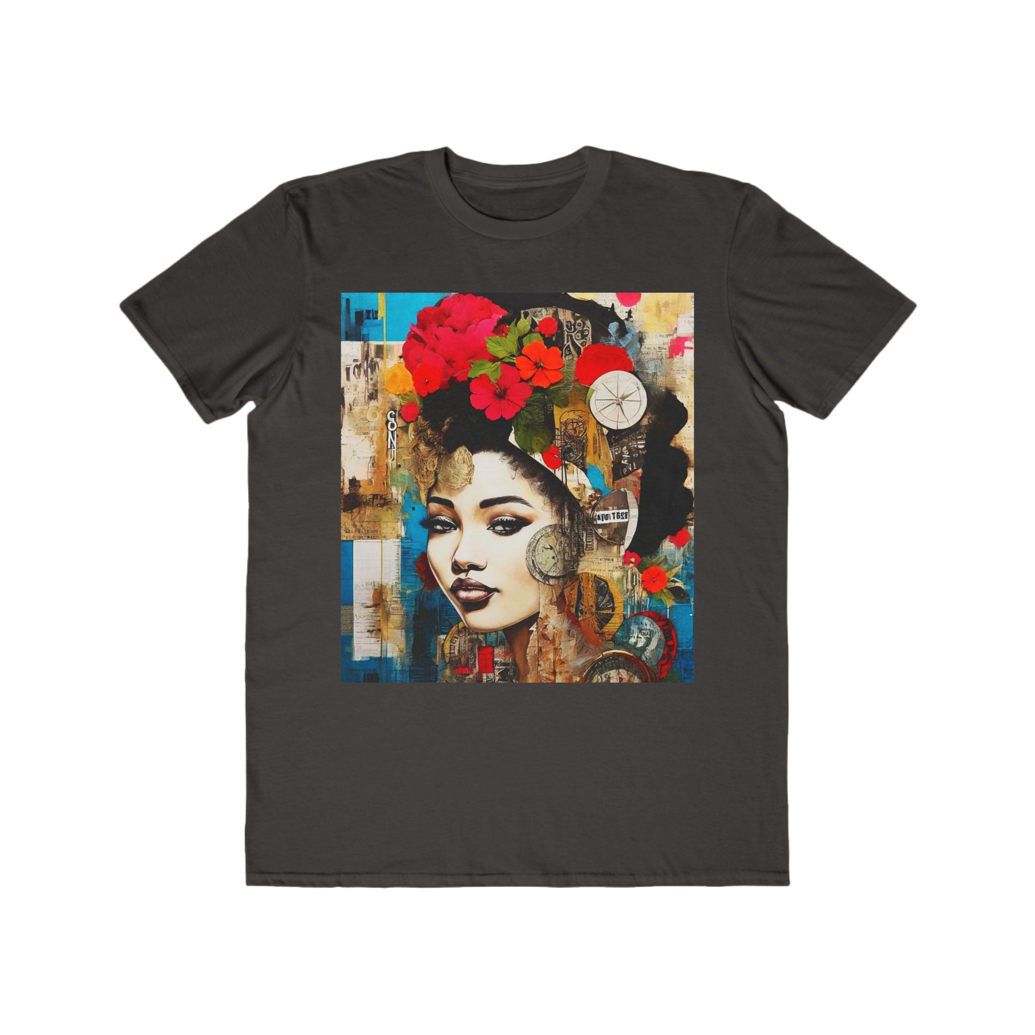 Blooming Heritage – Floral Crown Collage Art T-Shirt
