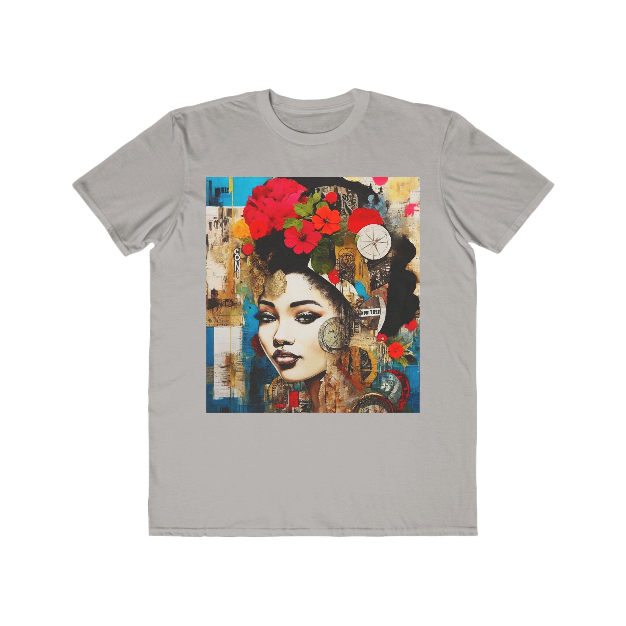 Blooming Heritage – Floral Crown Collage Art T-Shirt