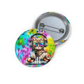 DJ Cat Pin – Cool Headphones Music Cat Button