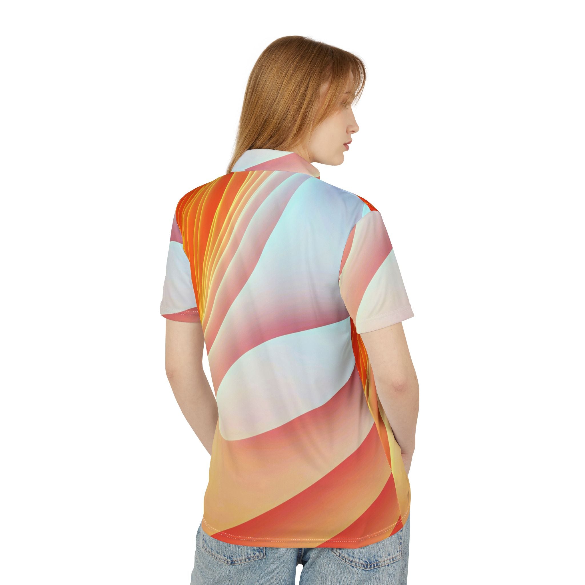 Sunrise Drift Polo – Soft Glow Luxe Shirt