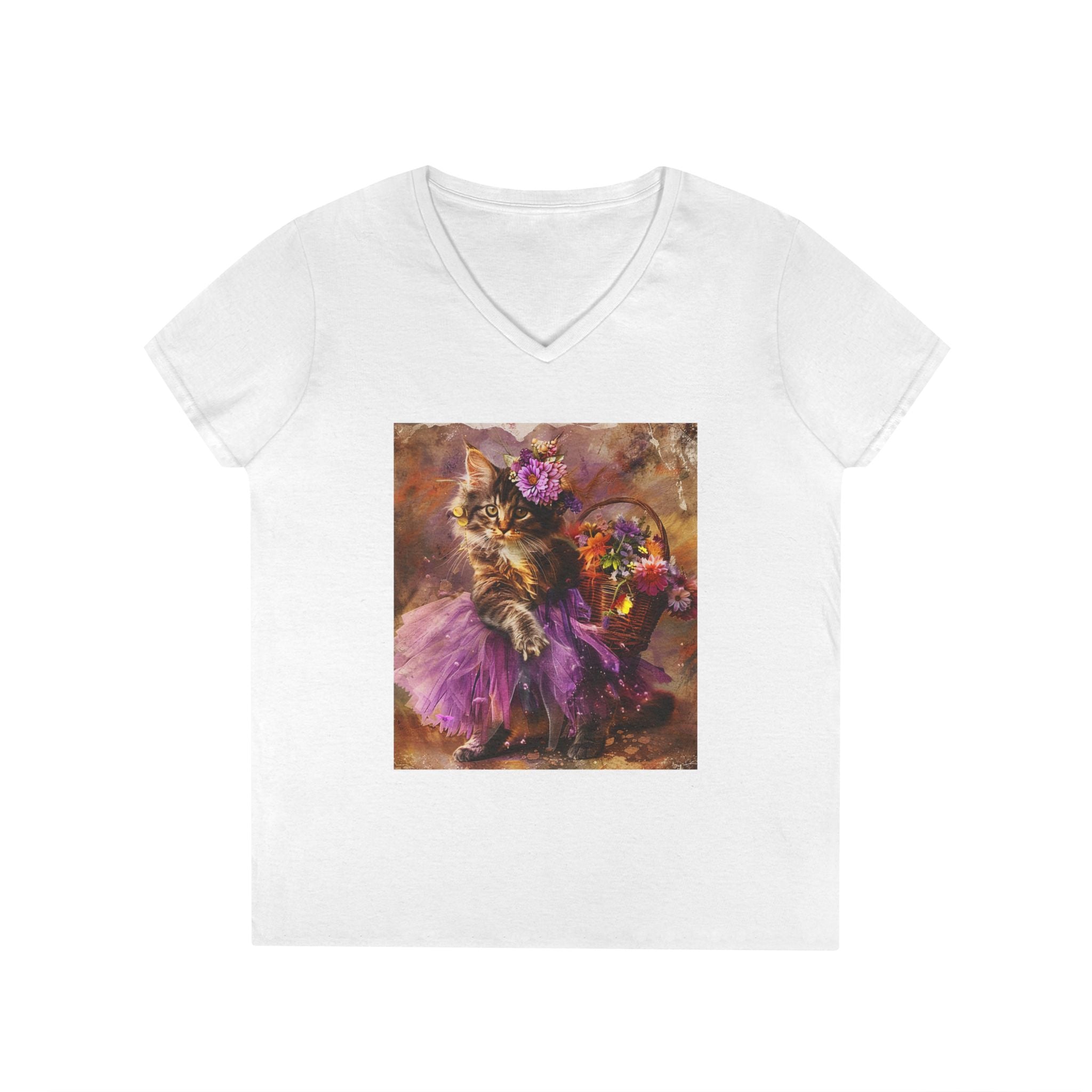 Plum Petal Kitten – Midnight Garden Tee