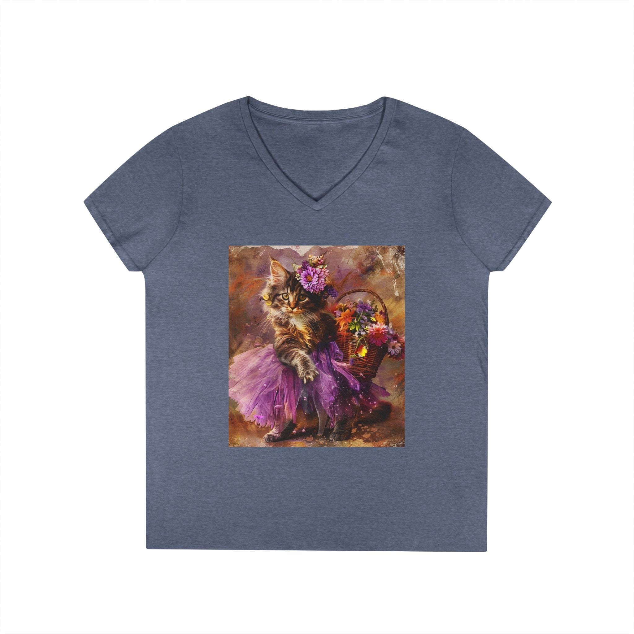 Plum Petal Kitten – Midnight Garden Tee