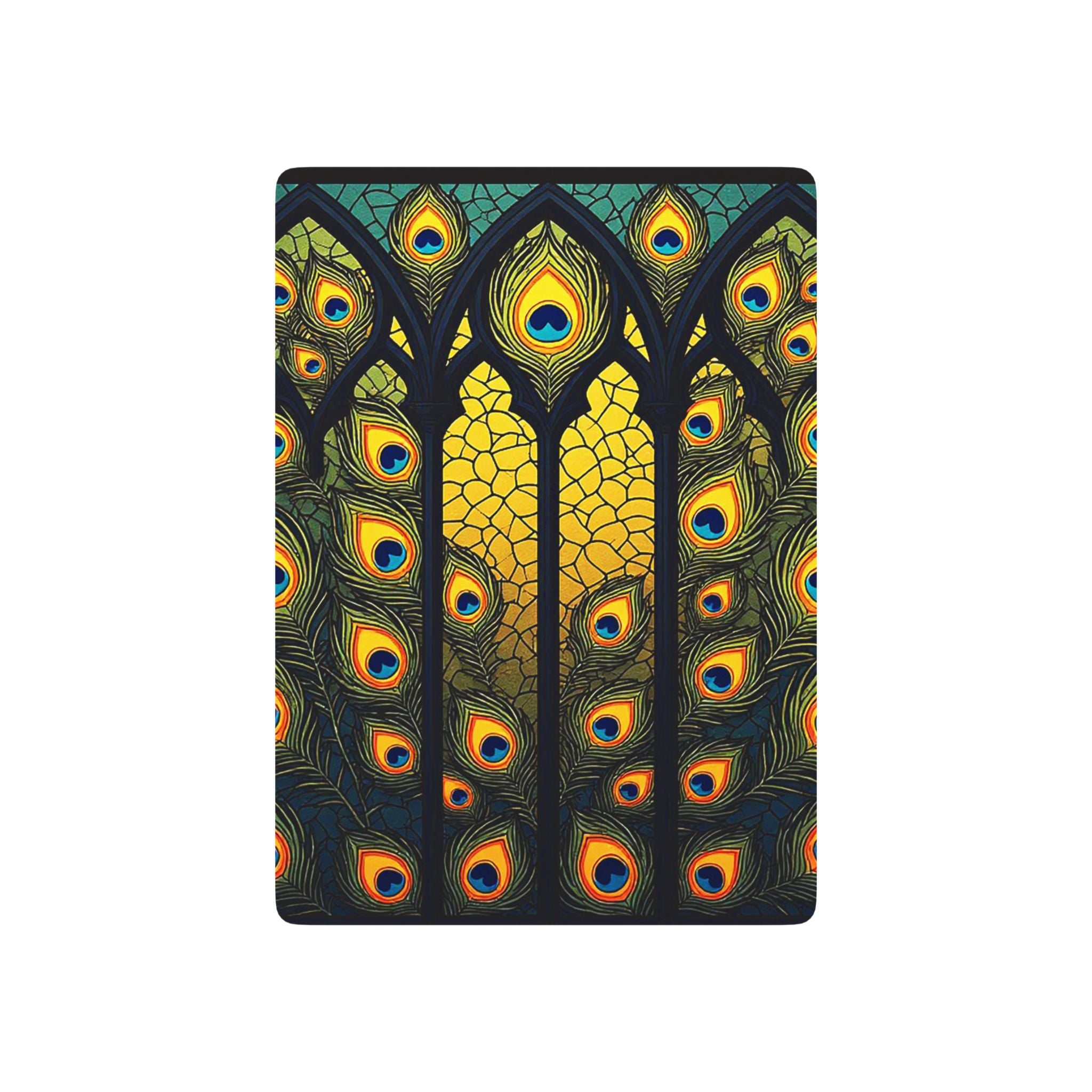 Peacock Cathedral Playing Cards – Stained Glass Luxe Deck