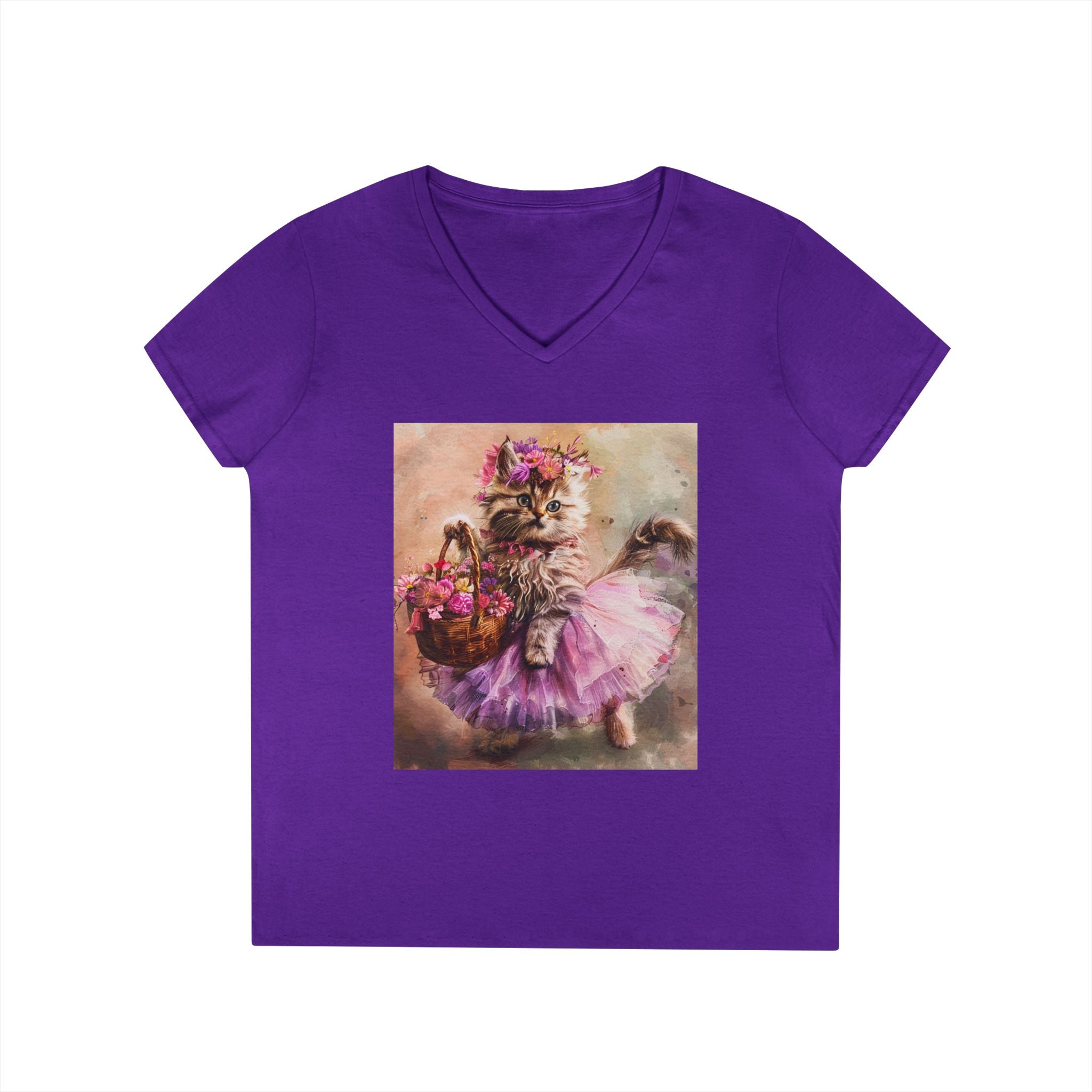 Blushing Petal Kitten – Twirl & Bloom Tee