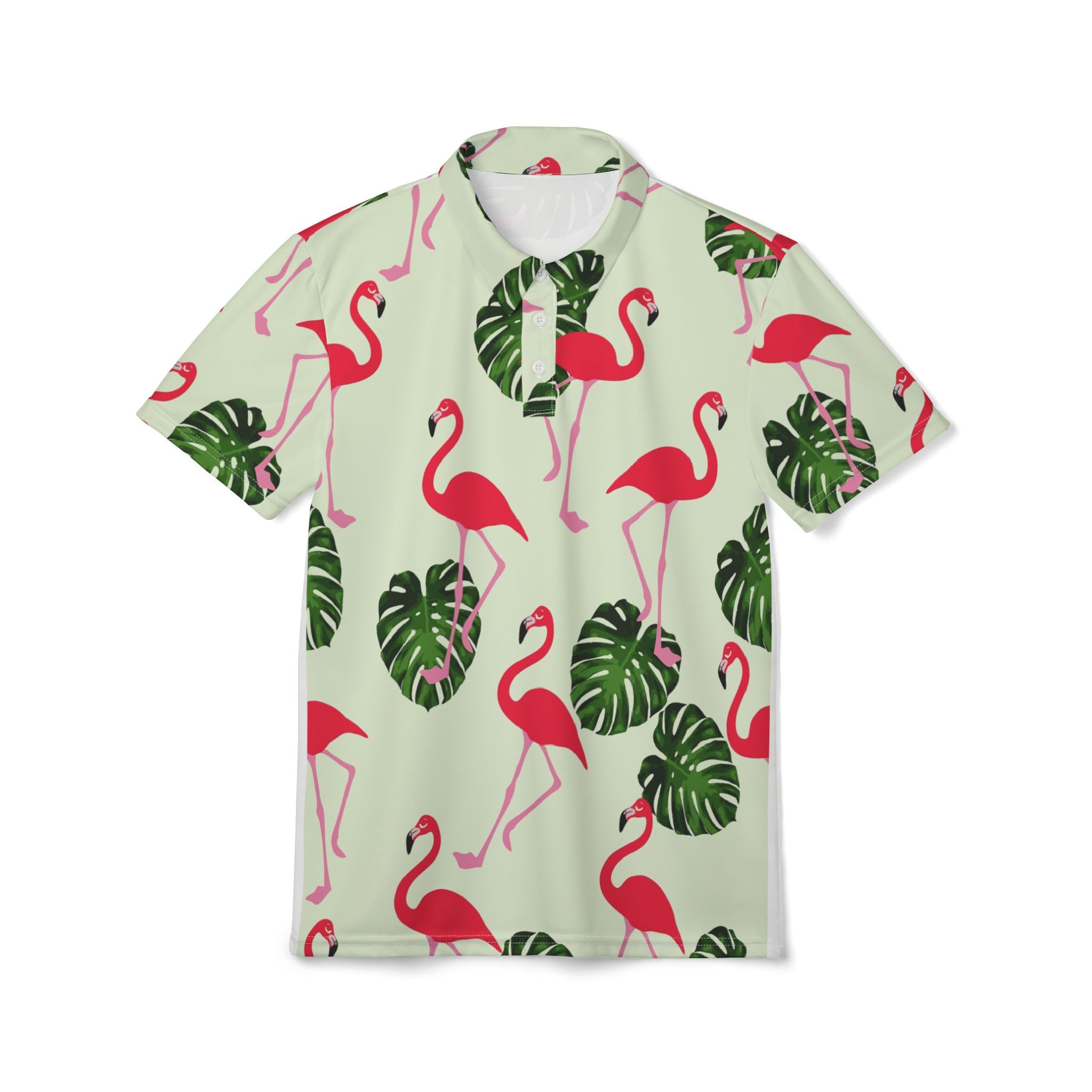 Tropical Flamingo Vibes – Paradise Print Polo