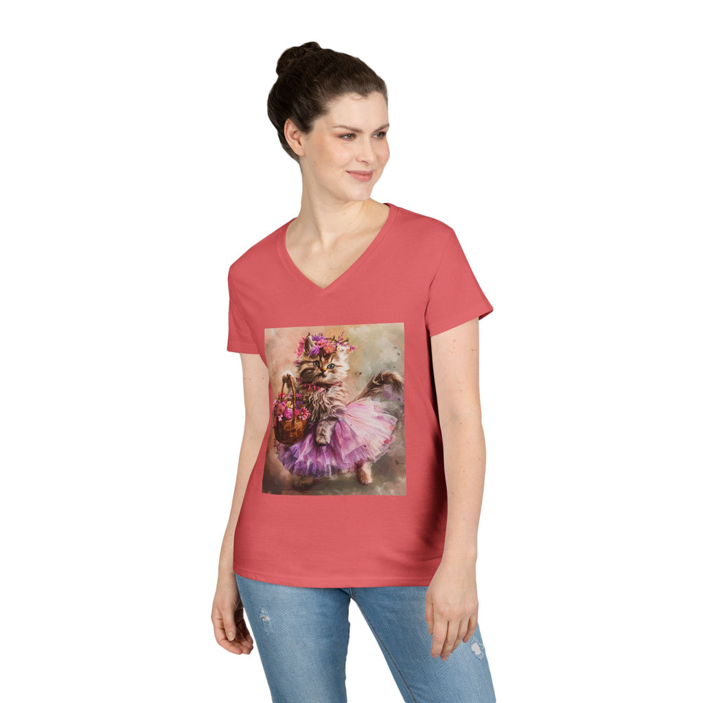 Blushing Petal Kitten – Twirl & Bloom Tee