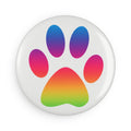 Rainbow Paw Print Magnet – Colorful Pet Lover Design