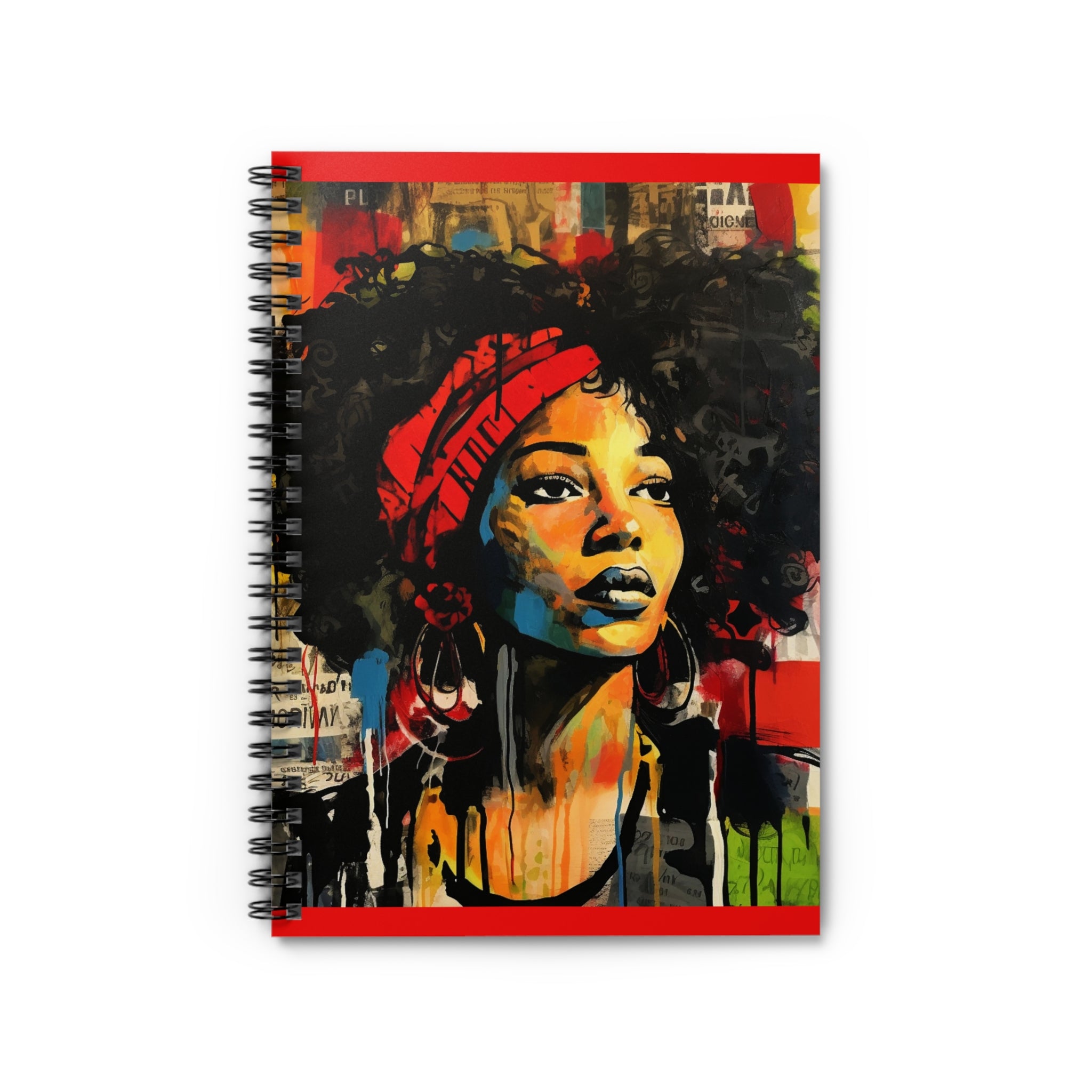 Abstract Drip Art Spiral Notebook – Urban Street Style Journal (6” x 8”)