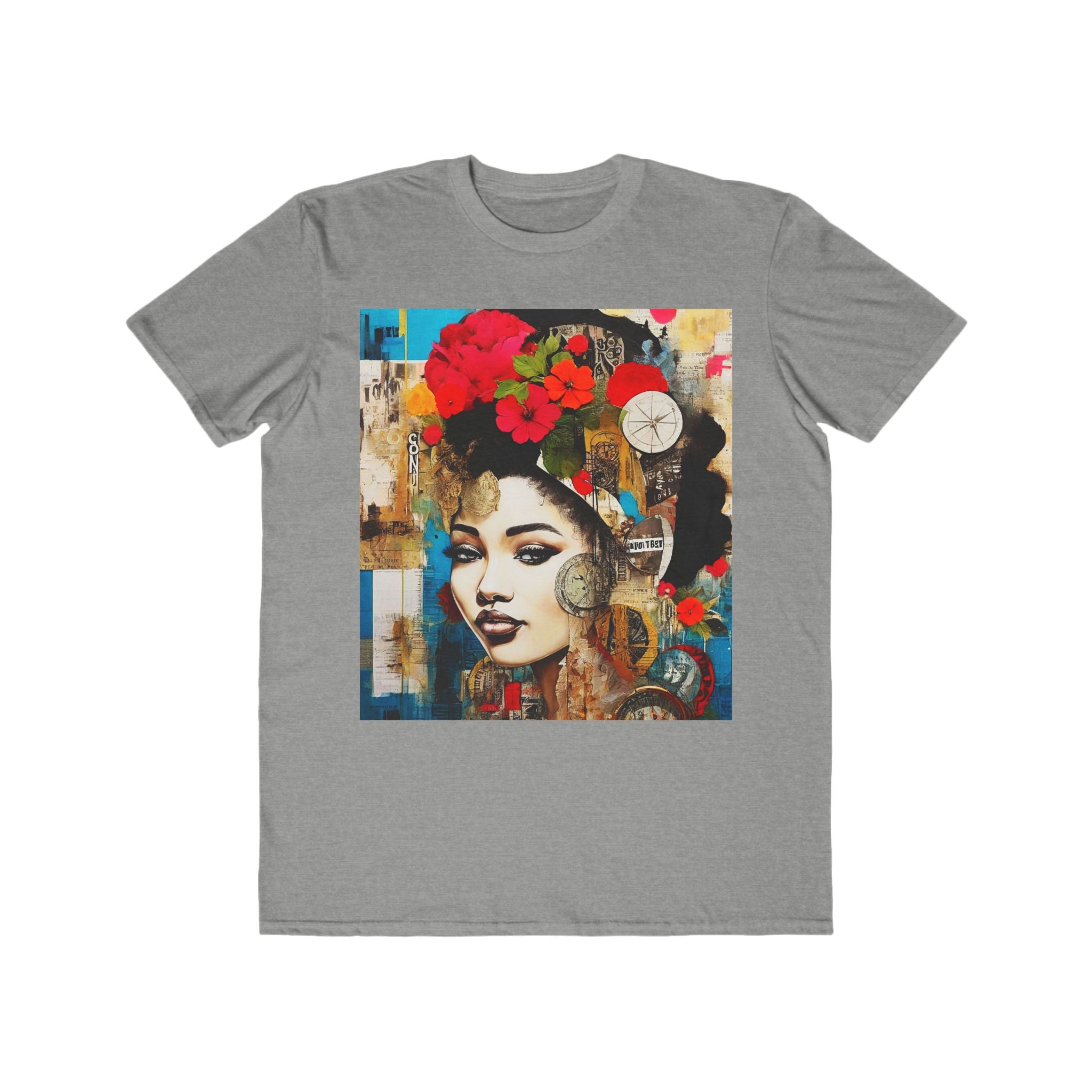 Blooming Heritage – Floral Crown Collage Art T-Shirt