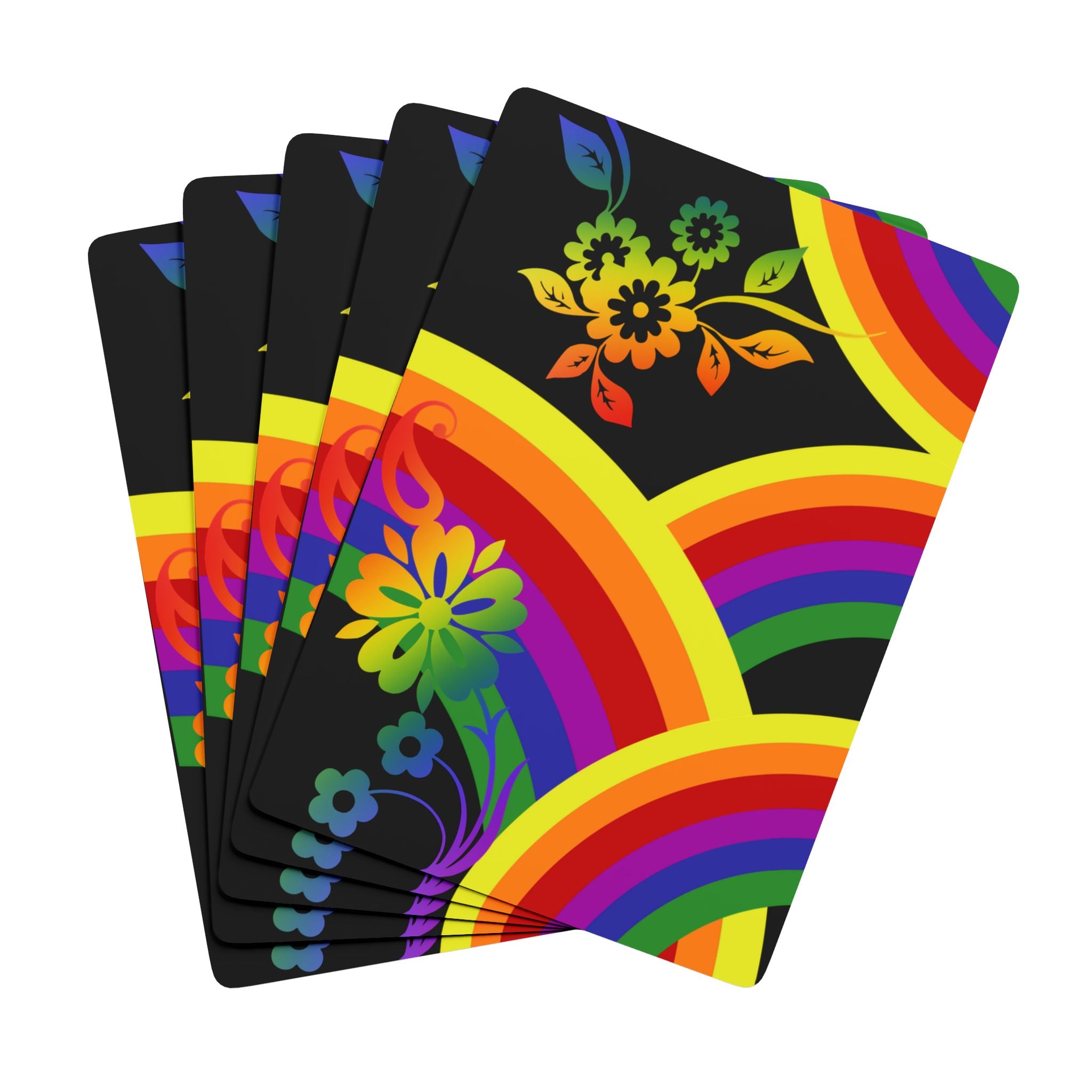 Midnight Bloom Playing Cards – Rainbow Luxe Deck