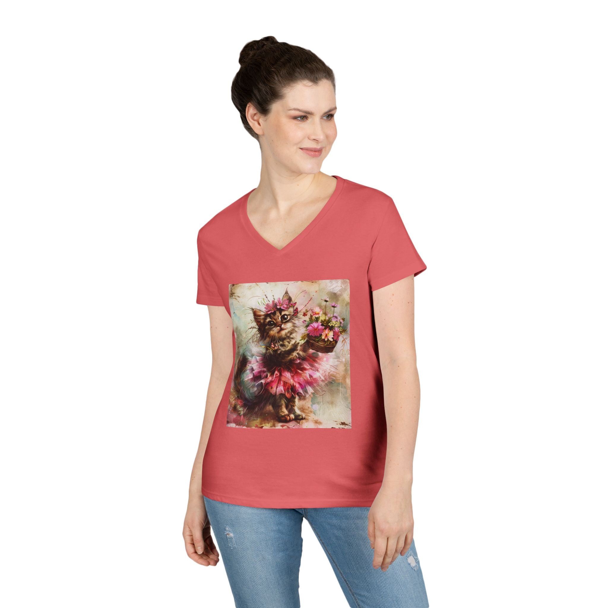 Rosy Whirl Kitten – Garden Twirl Tee