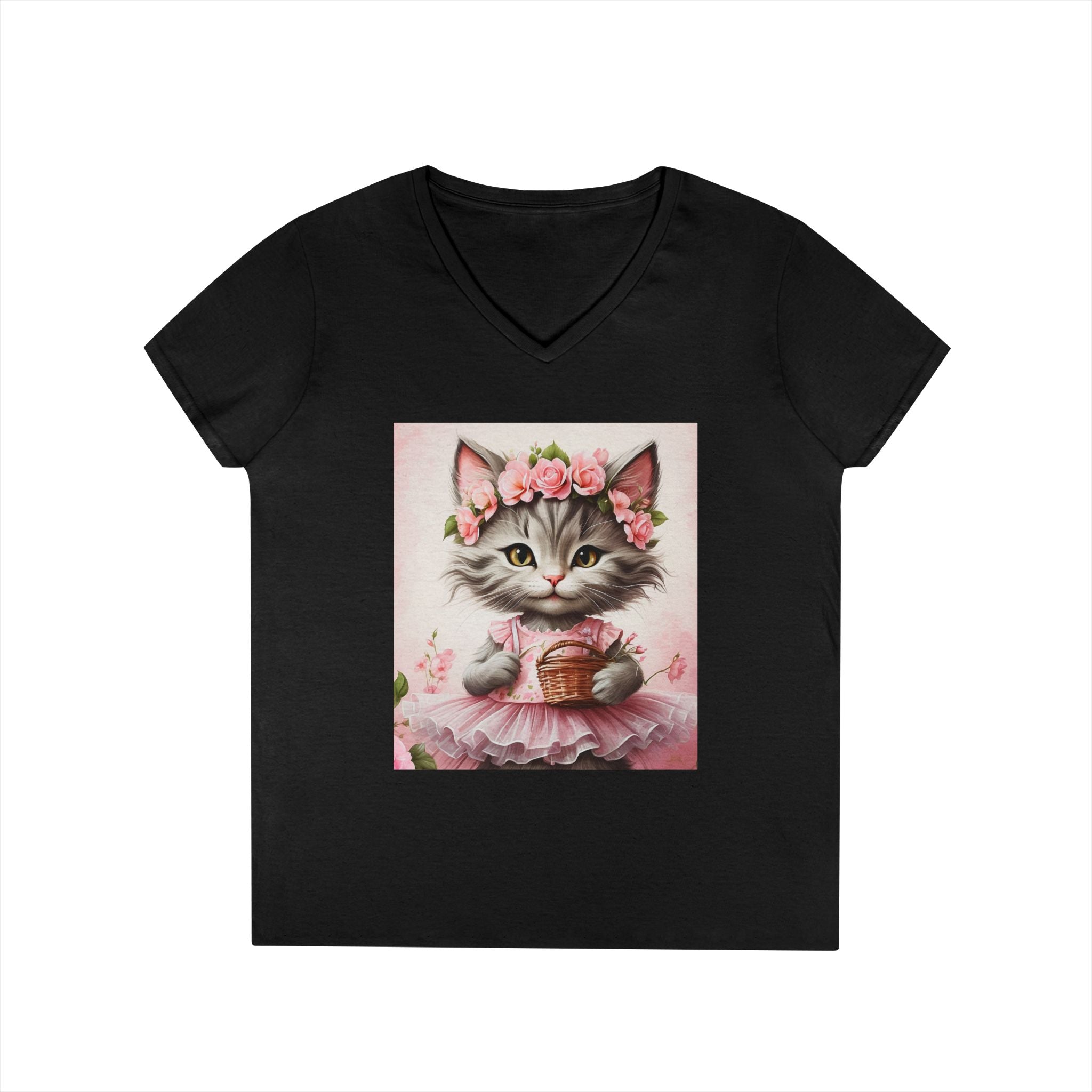 Petal Princess Kitten – Floral Charm Tee