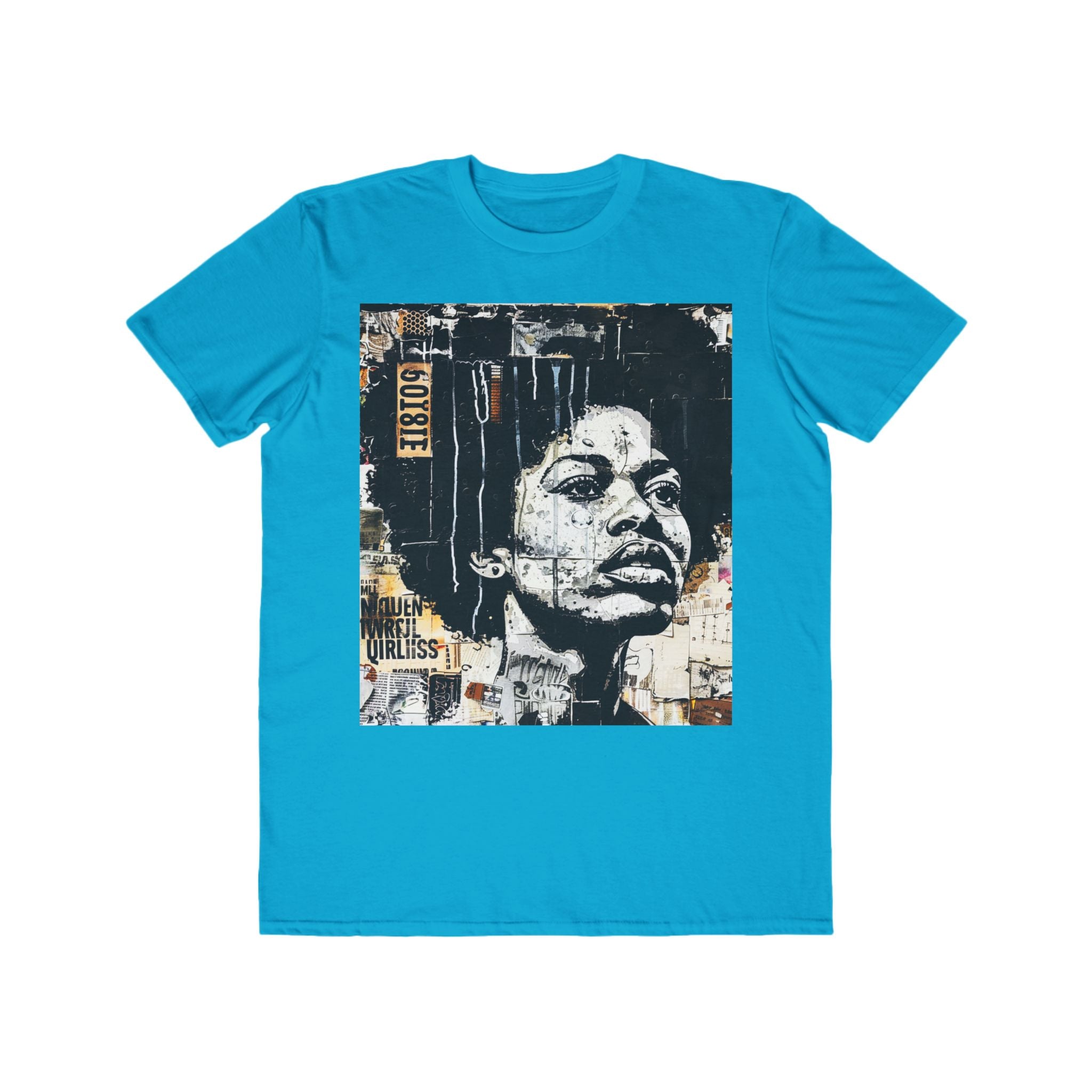 Afro Street Art Portrait T-Shirt — Urban Vintage Collage Tee