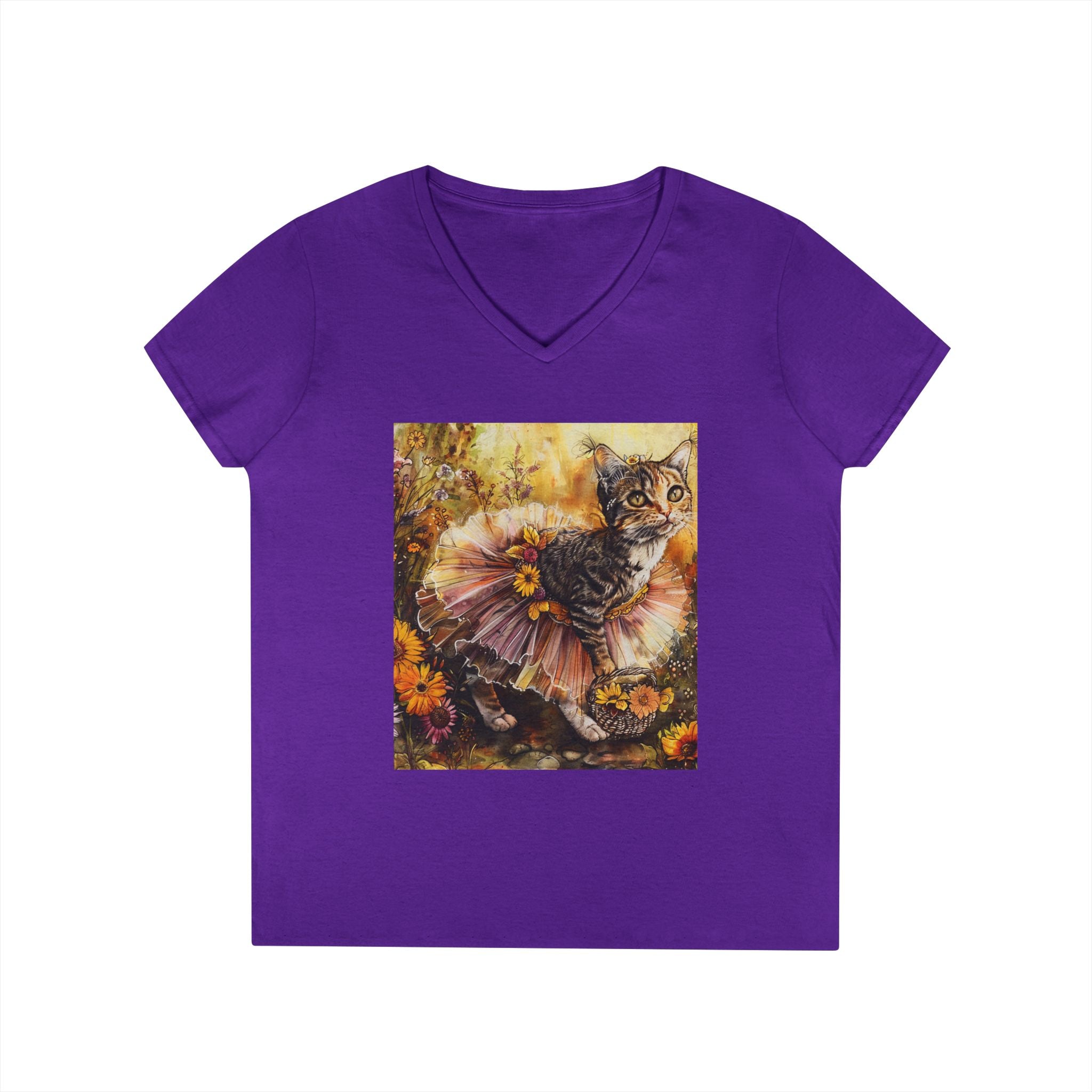 Golden Harvest Kitten – Autumn Bloom Tee