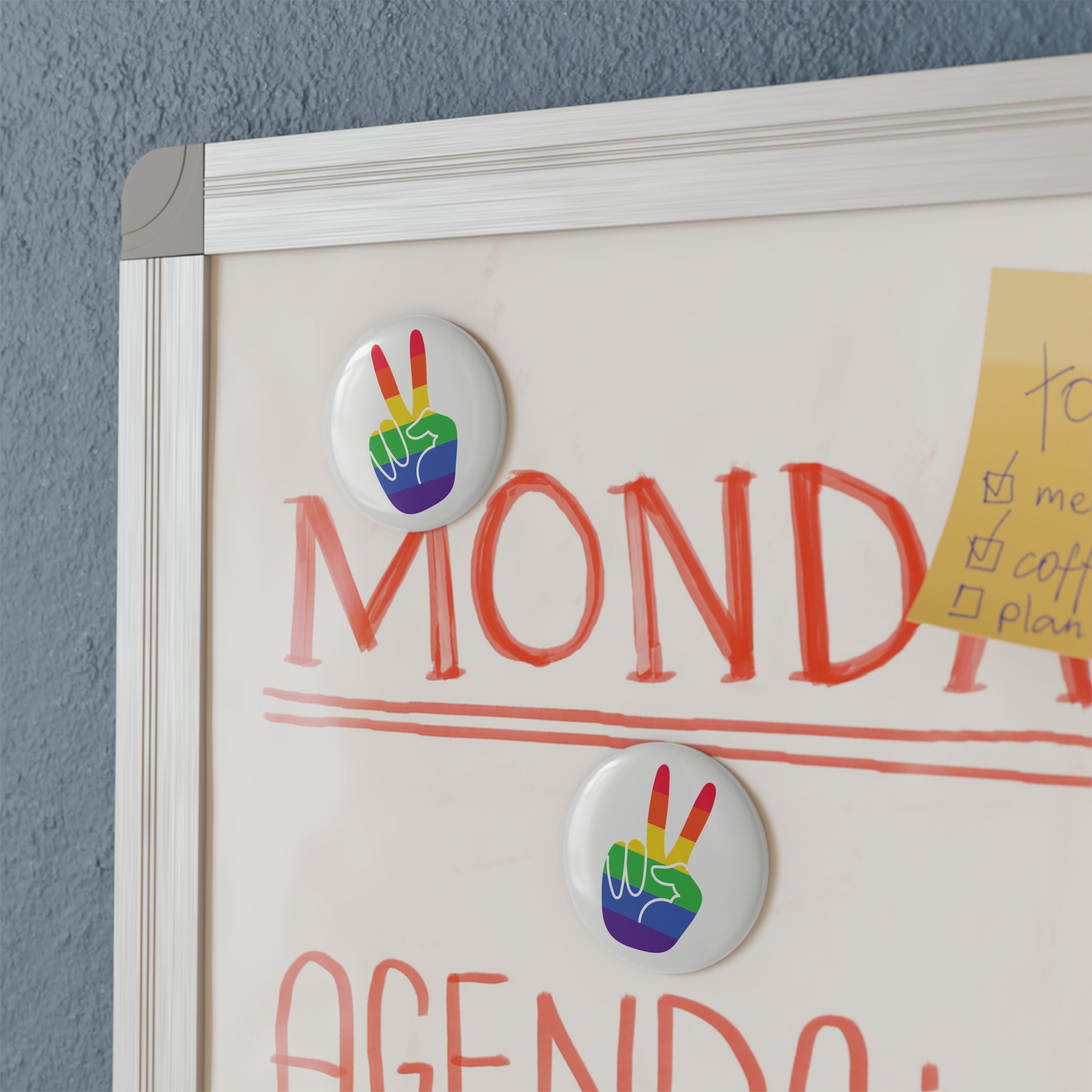 Rainbow Peace Hand Magnet – Pride Symbol Design