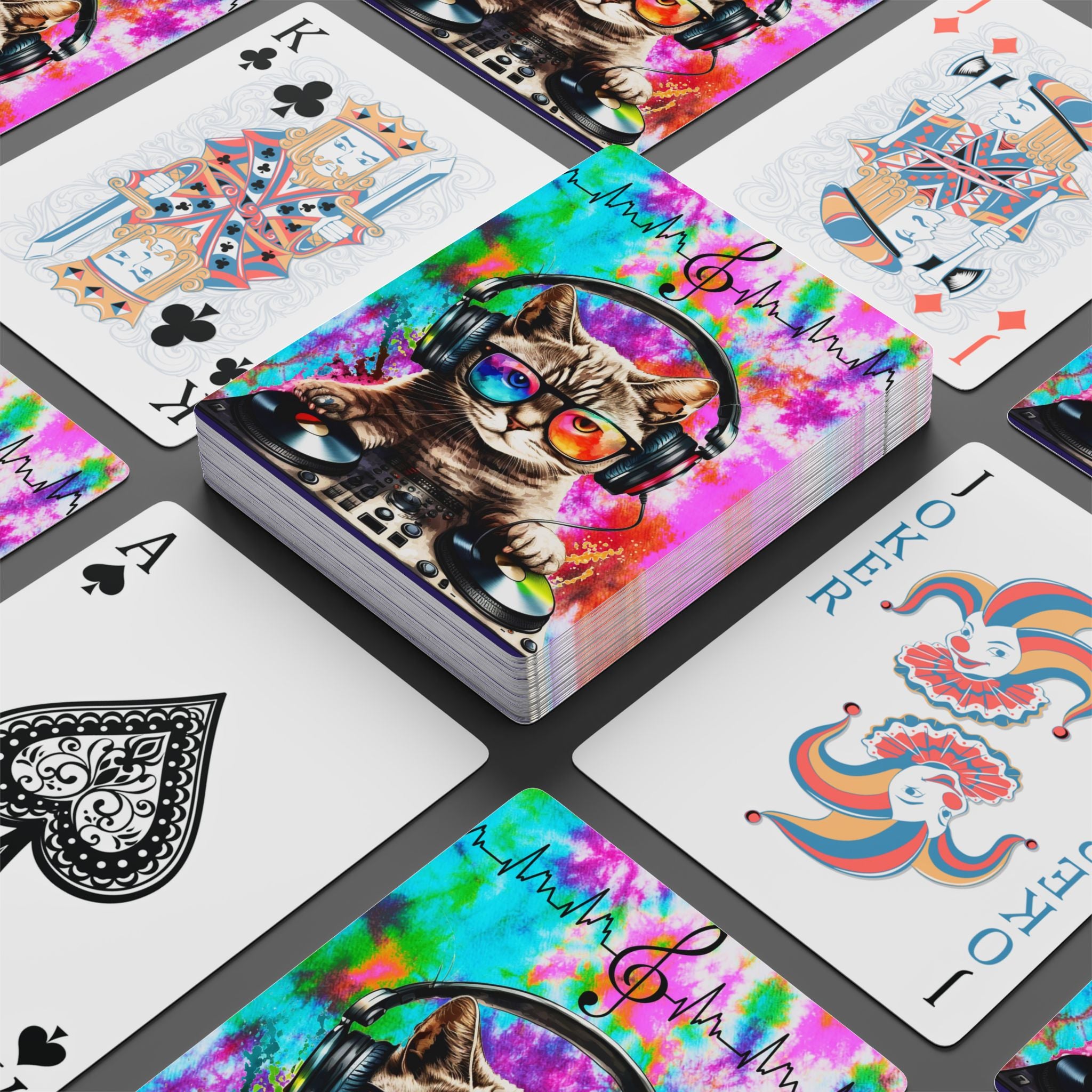 DJ Cat Playing Cards – Music Vibes Deck