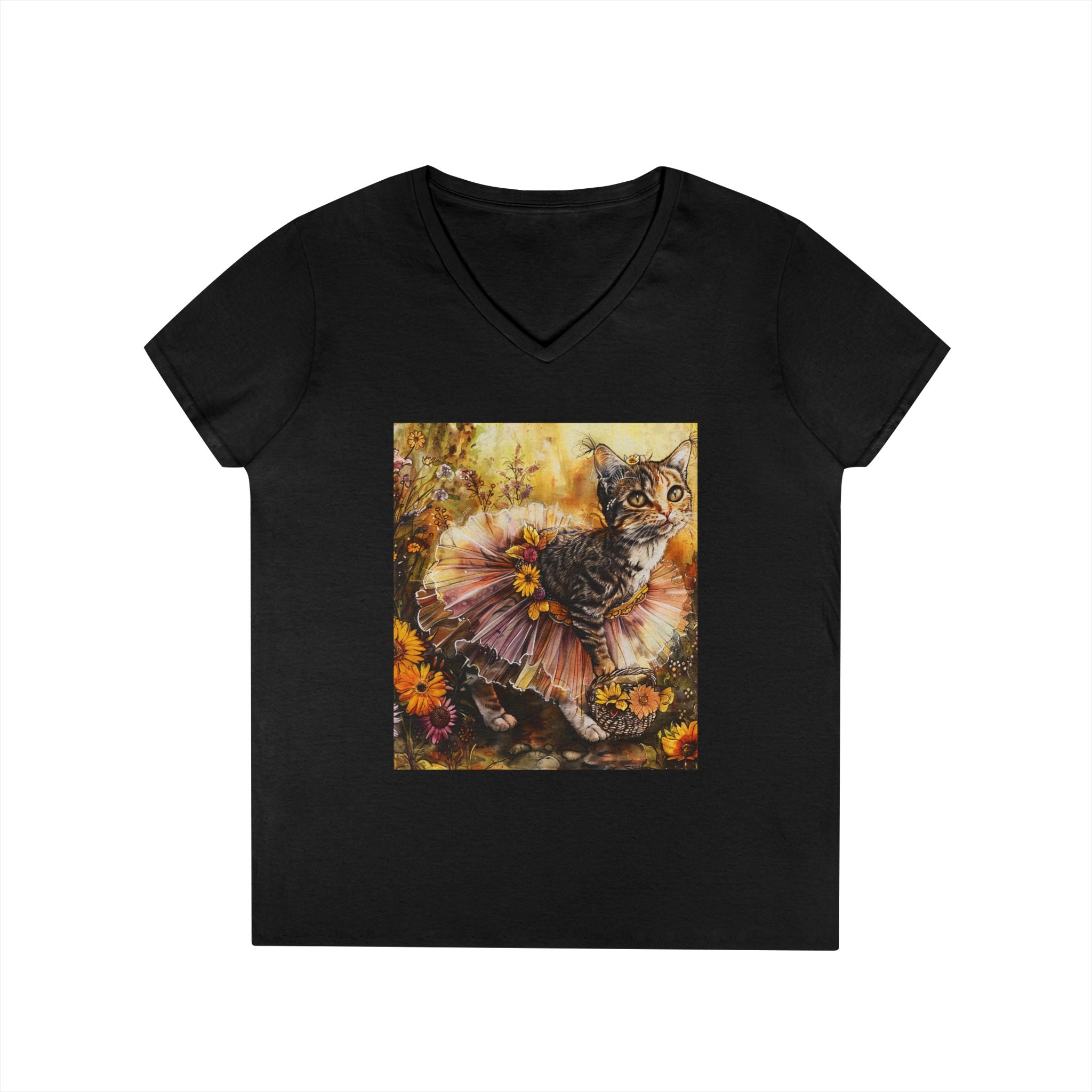 Golden Harvest Kitten – Autumn Bloom Tee