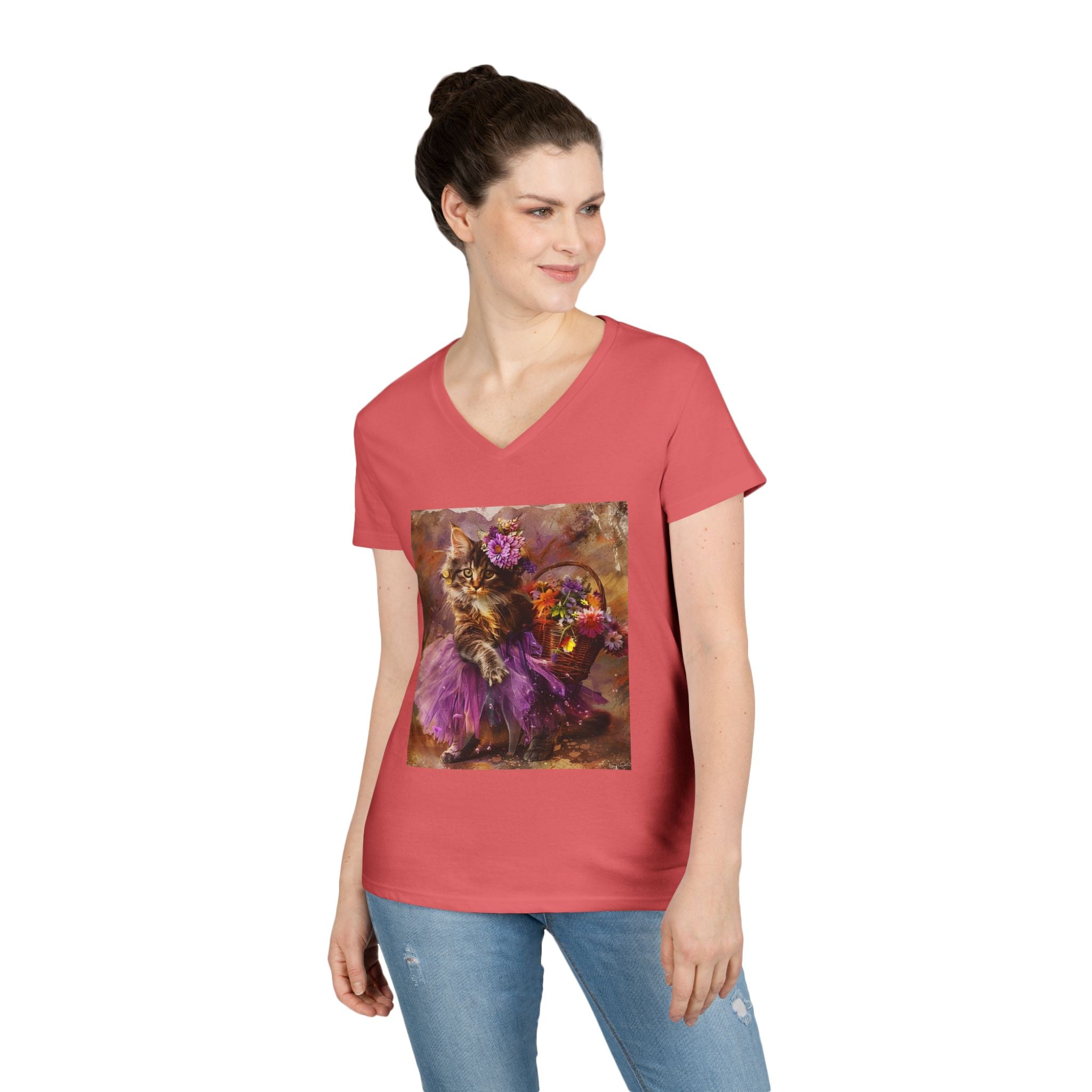 Plum Petal Kitten – Midnight Garden Tee