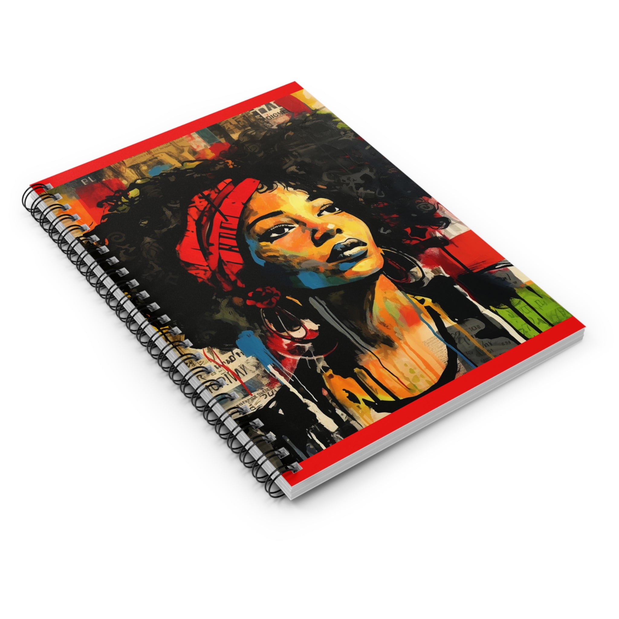 Abstract Drip Art Spiral Notebook – Urban Street Style Journal (6” x 8”)
