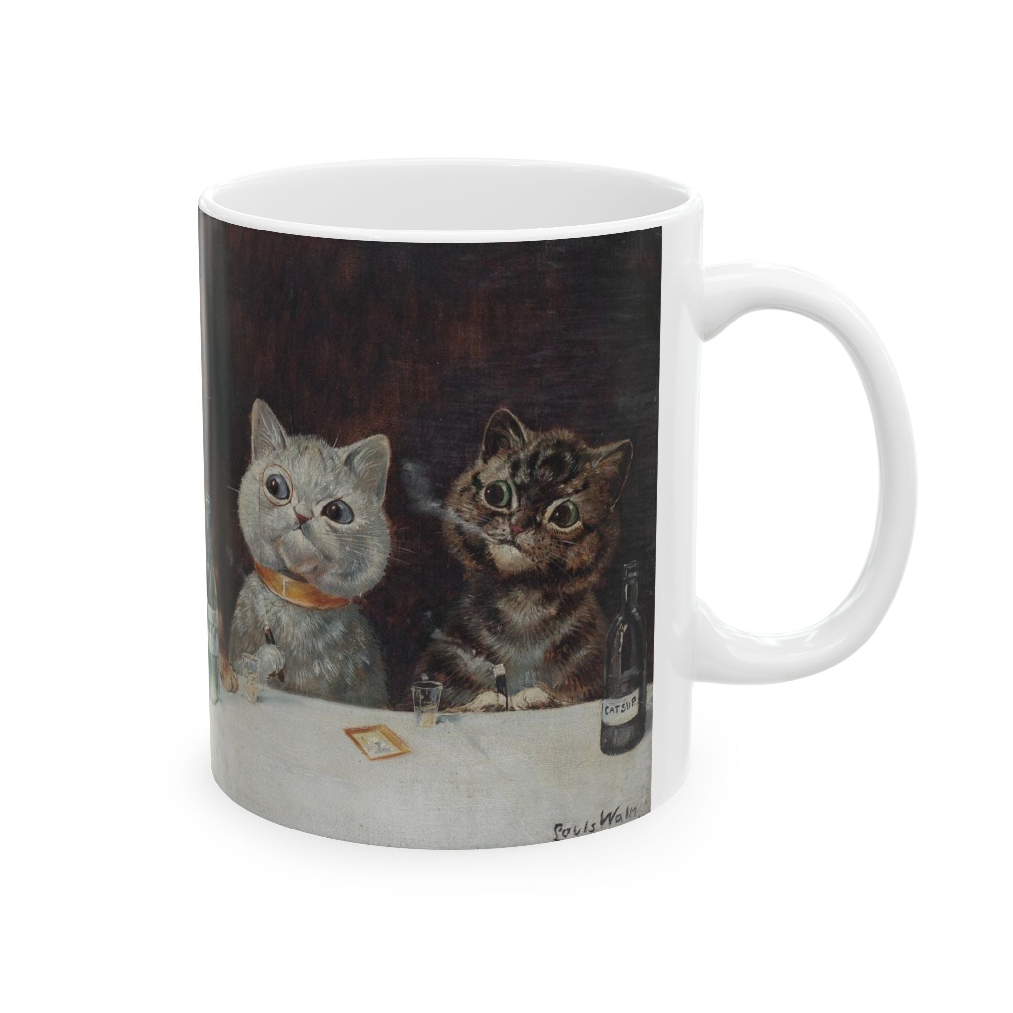 Bad Decisions Club Cat Mug – Vintage Funny Cat Art Coffee Cup