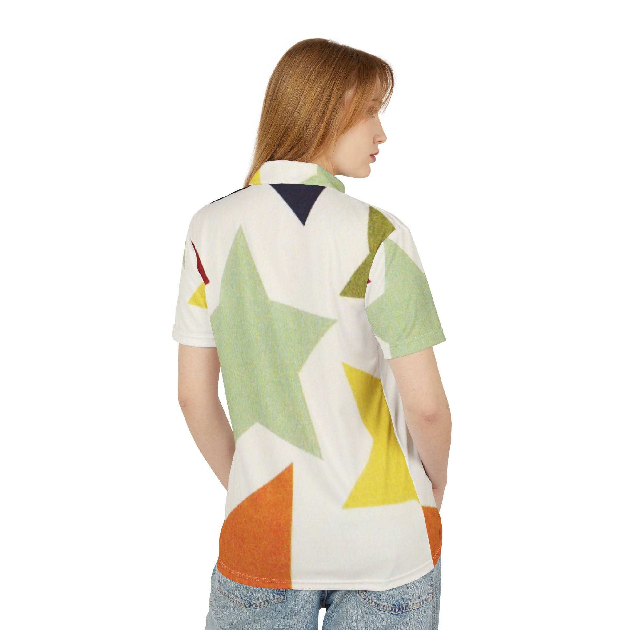 Retro Star Polo – Soft Abstract Geometry Shirt