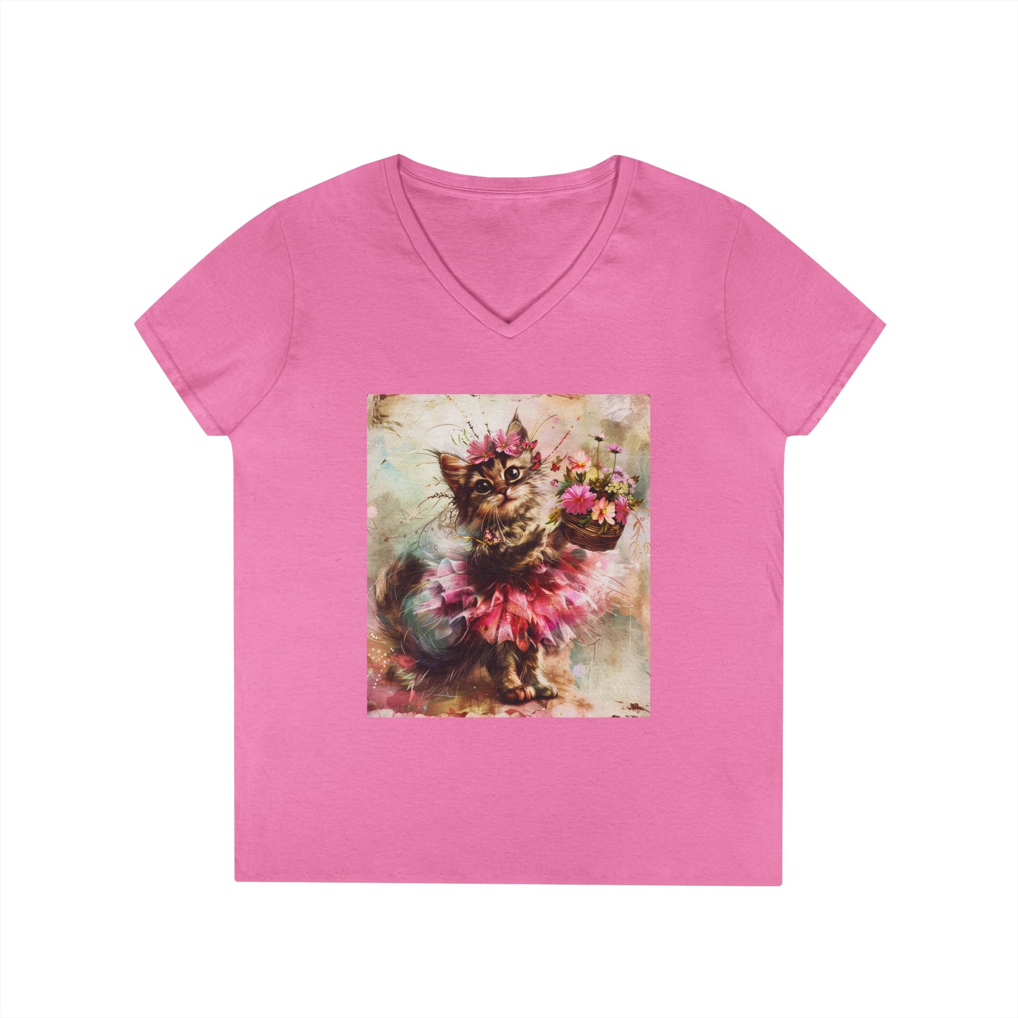 Rosy Whirl Kitten – Garden Twirl Tee