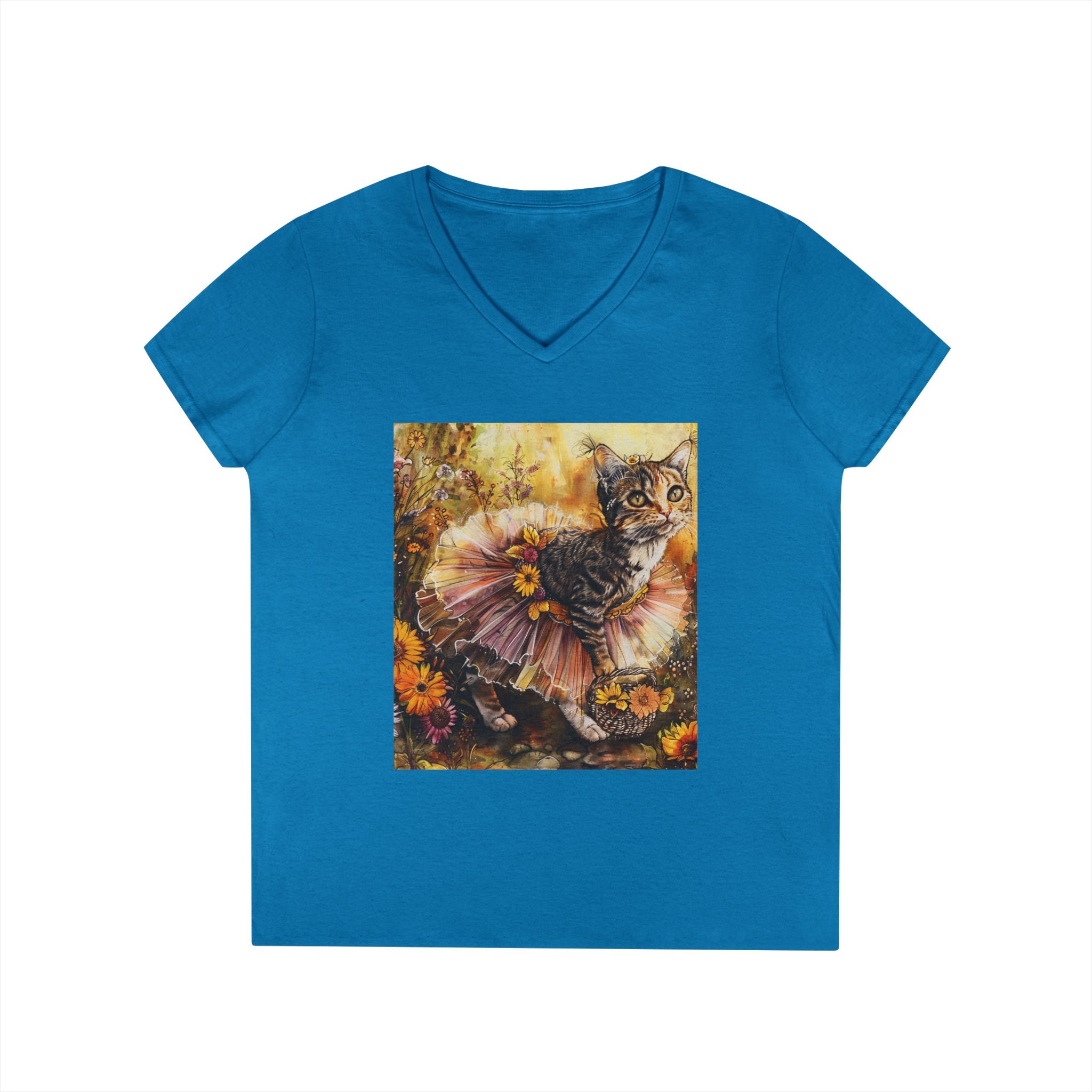 Golden Harvest Kitten – Autumn Bloom Tee