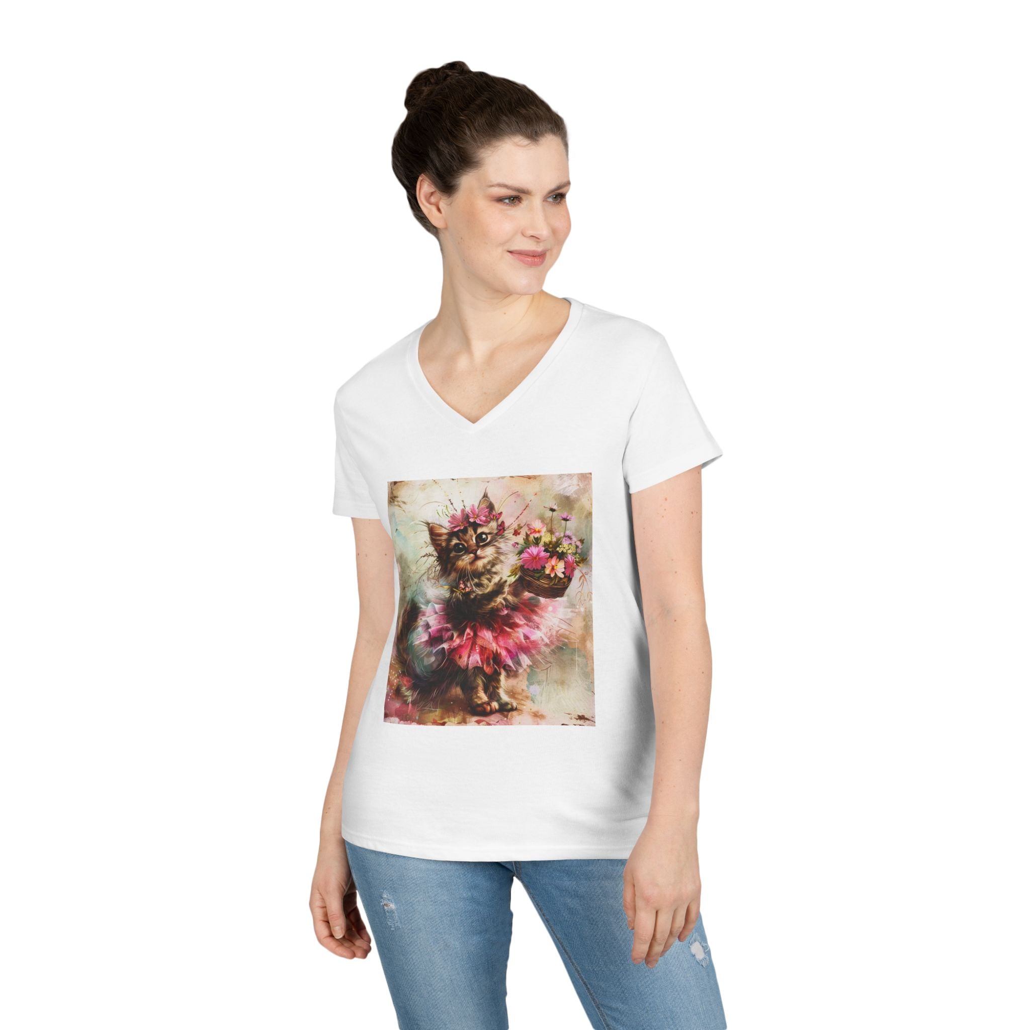 Rosy Whirl Kitten – Garden Twirl Tee