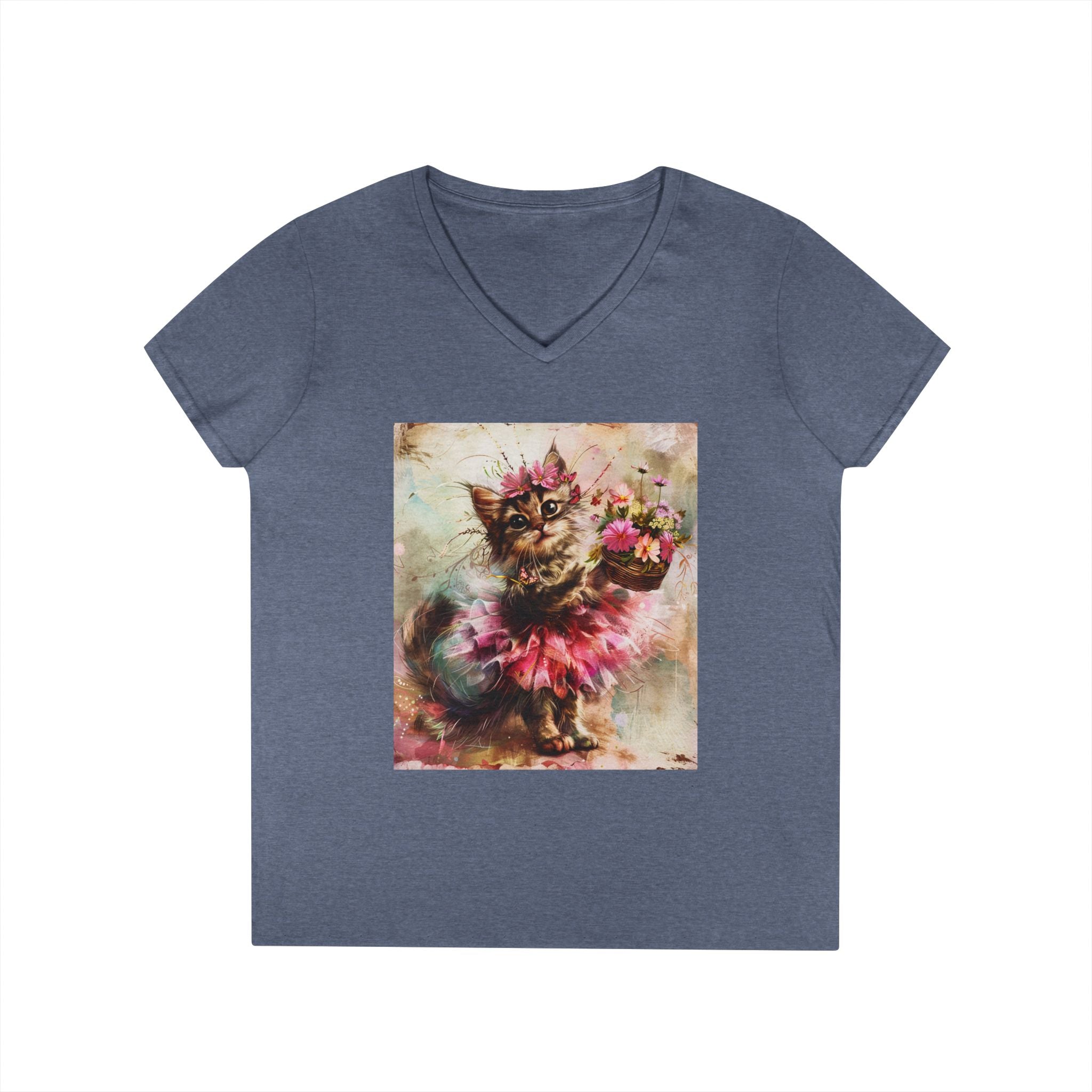 Rosy Whirl Kitten – Garden Twirl Tee