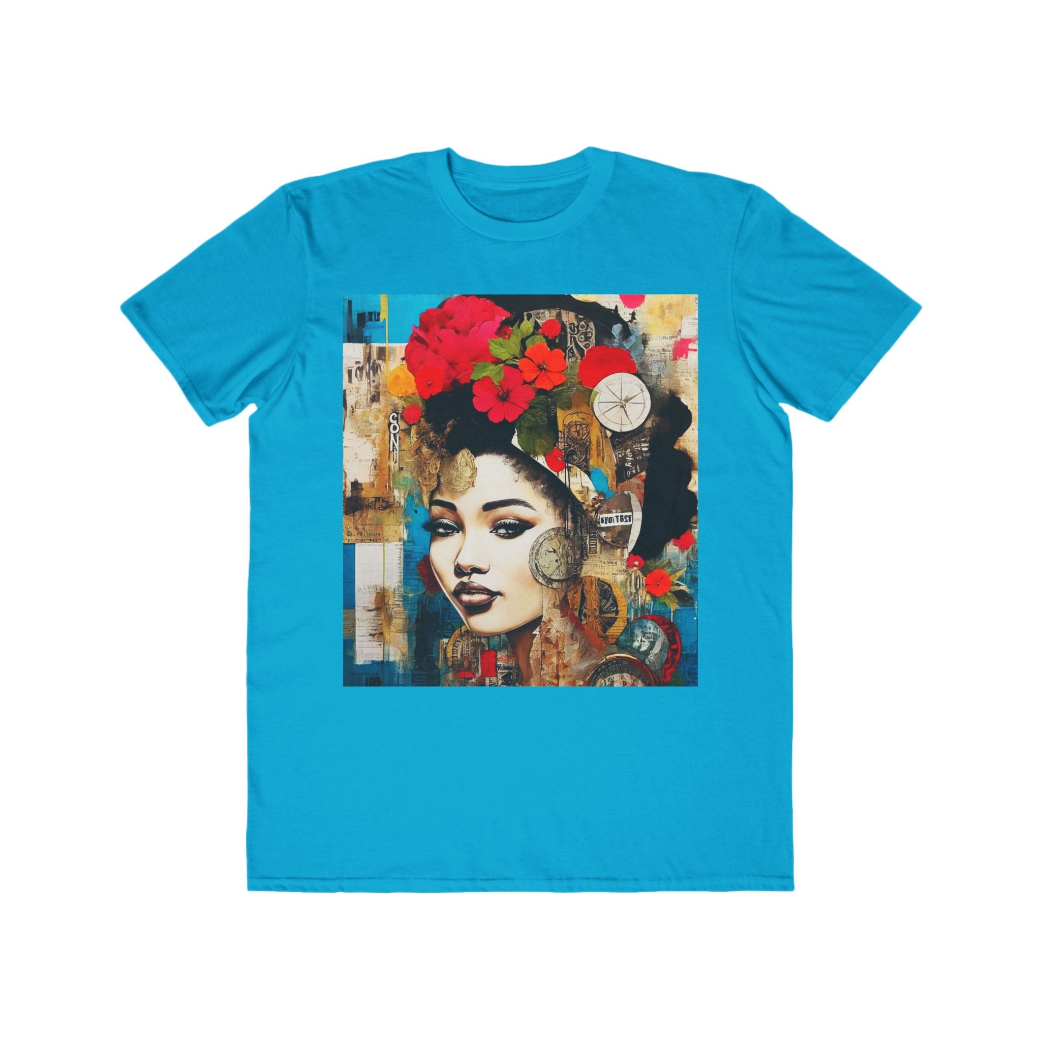 Blooming Heritage – Floral Crown Collage Art T-Shirt