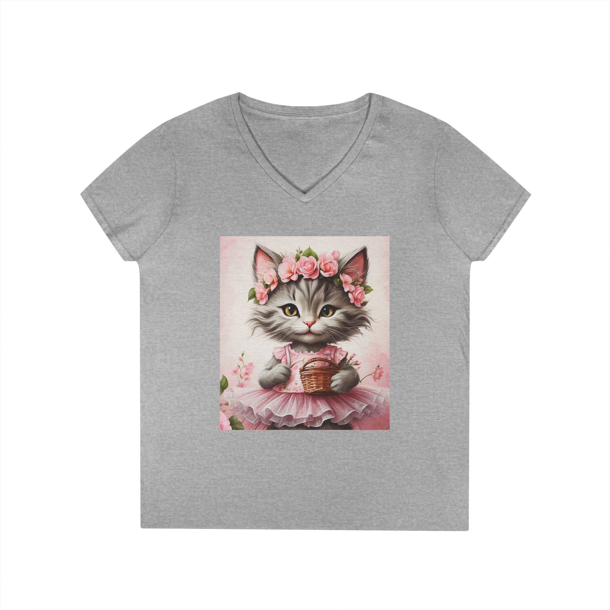 Petal Princess Kitten – Floral Charm Tee