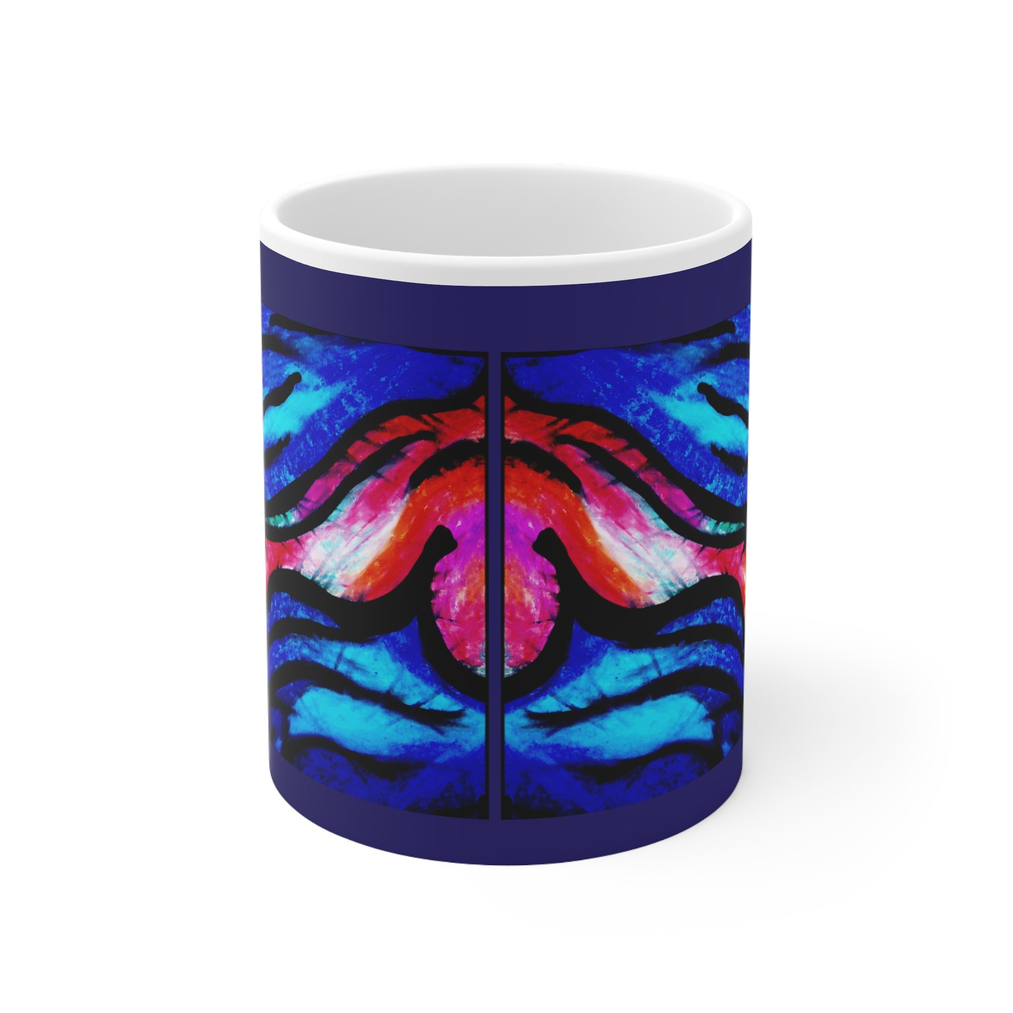 Abstract Wave Art Mug – Bold Color Statement Coffee Cup