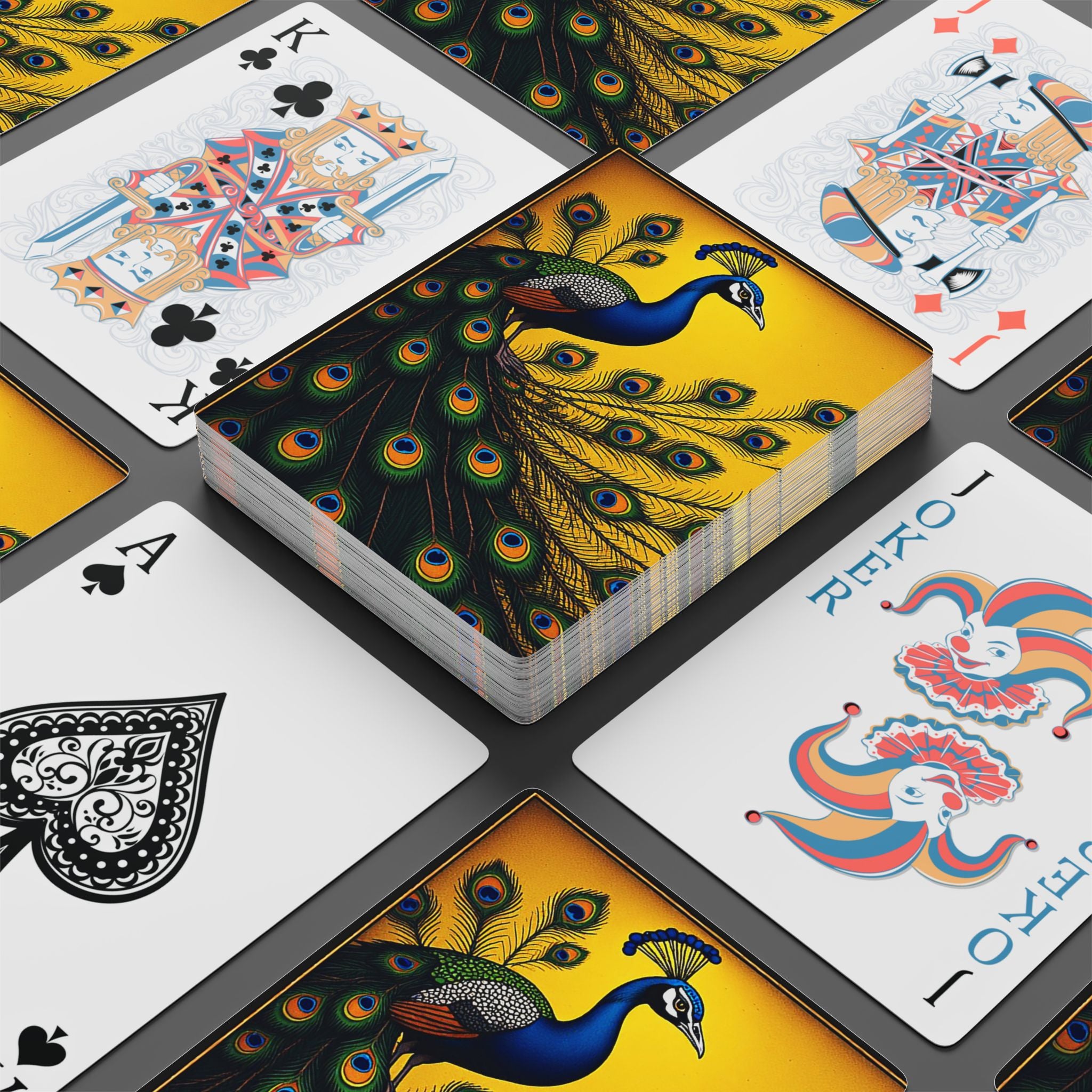 Royal Peacock Playing Cards – Luxe Art Deck